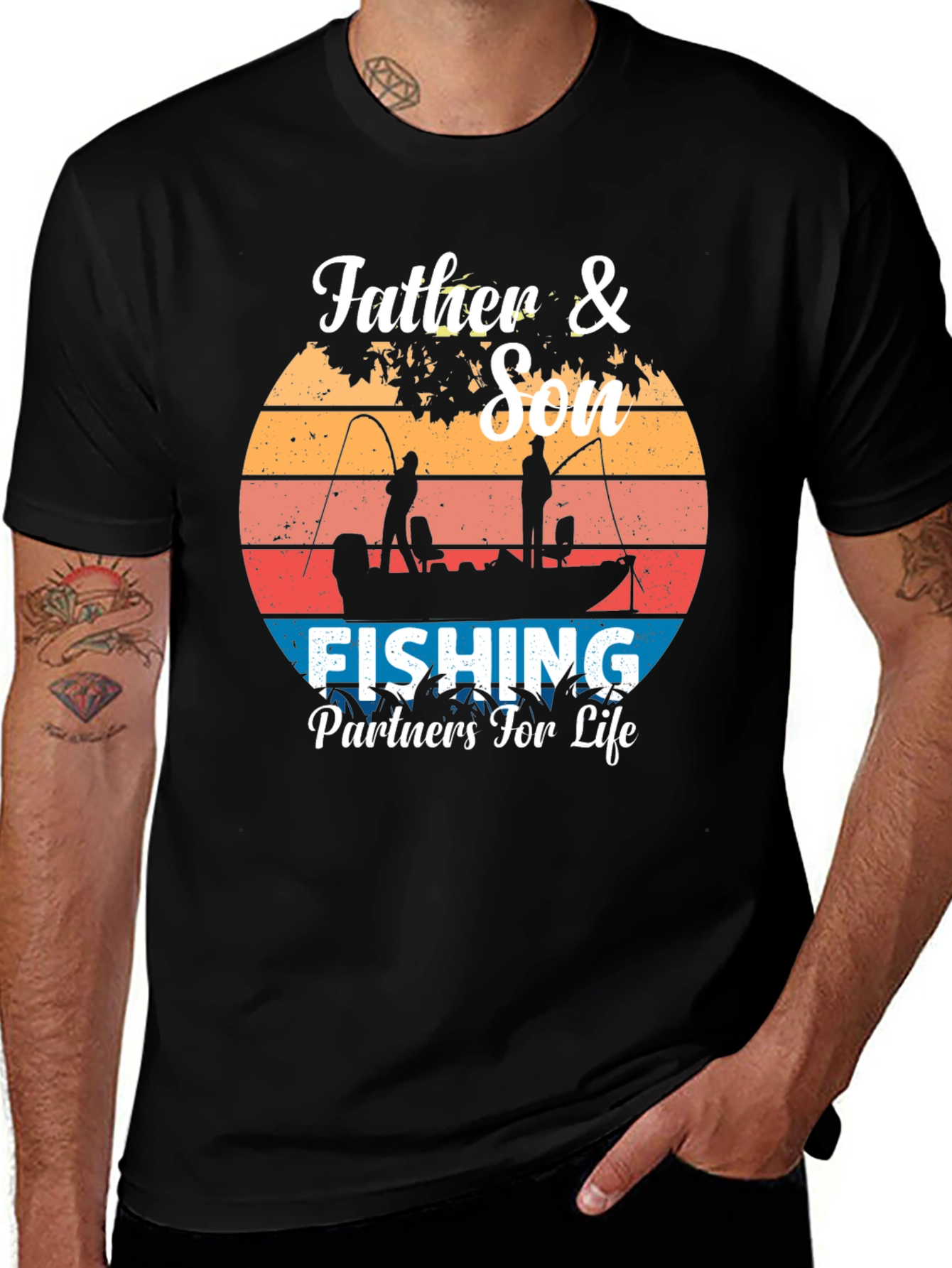 Variant 17 of Father & Son Fishing Partners for Life Graphic Tee