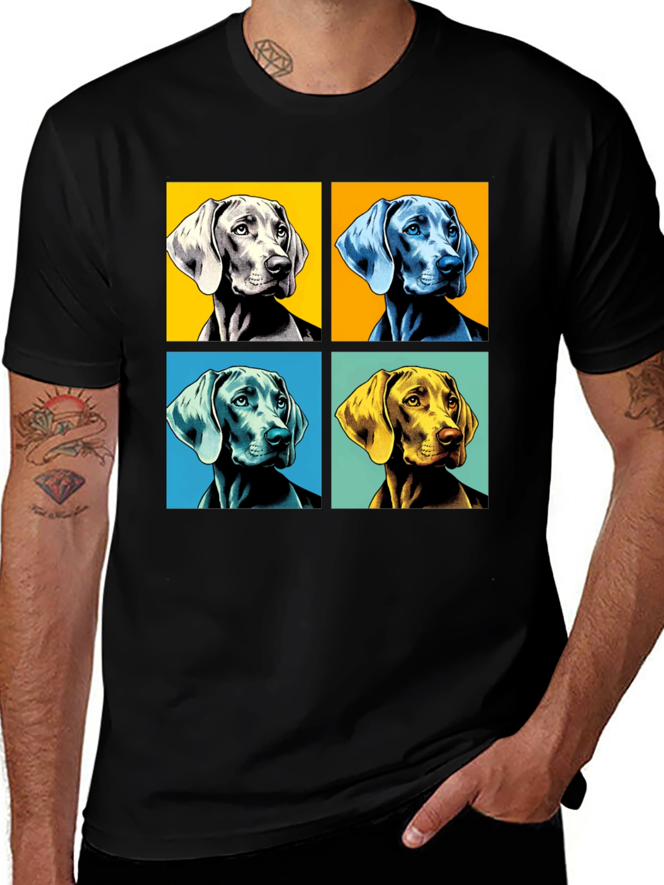 Variant 15 of Pop Art Dog Breed T-Shirt - Unique Canine Design