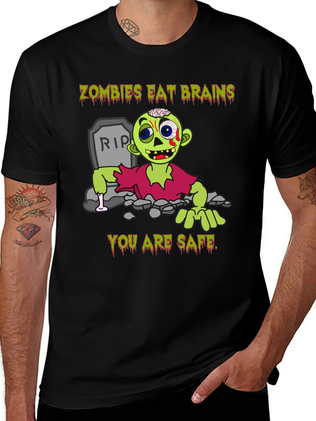 Variant 19 of Zombie Eat Brains Graphic Novelty T-Shirt