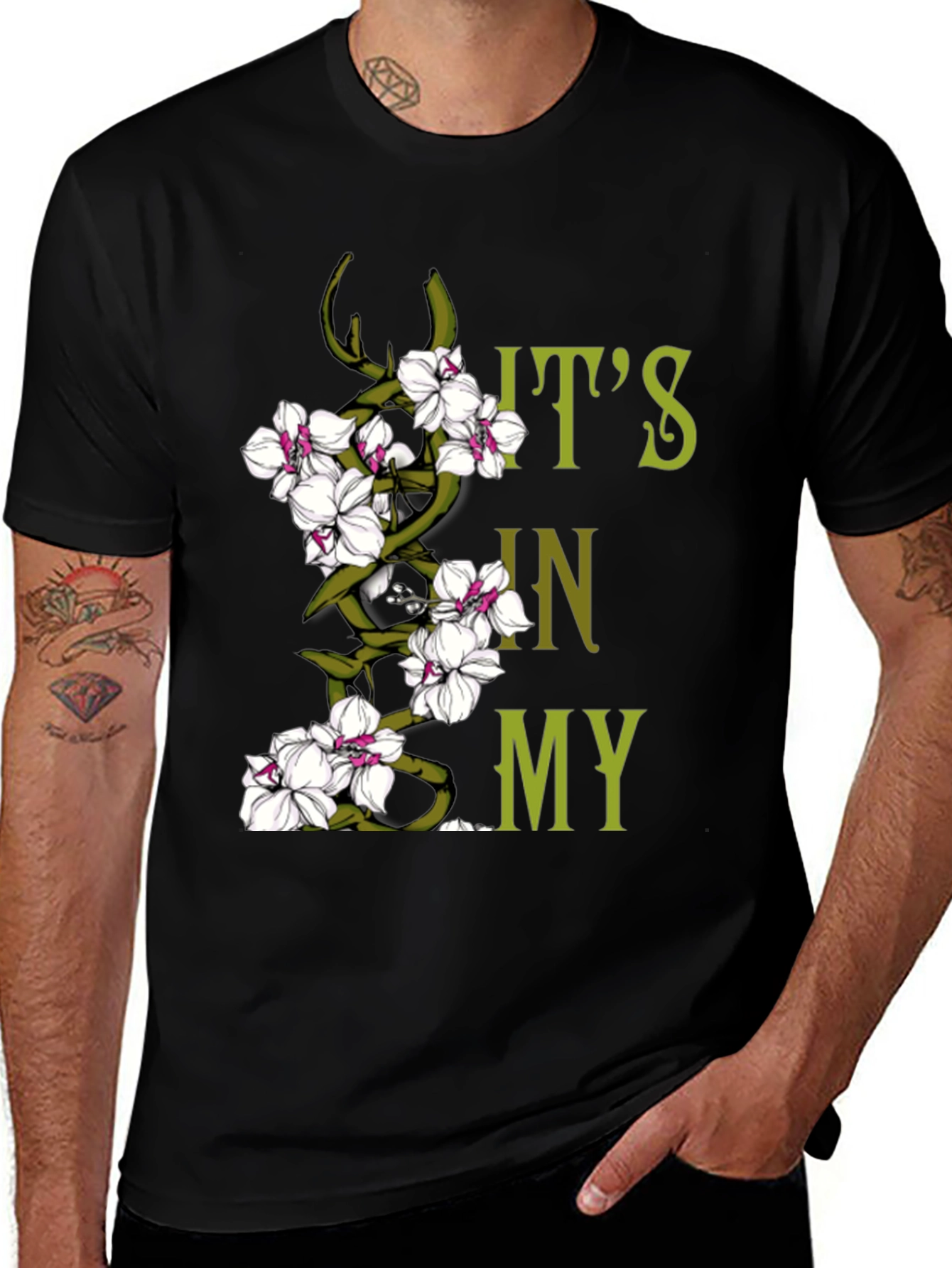 Variant 27 of Floral Orchid T-Shirt - It's In My Nature Graphic Tee