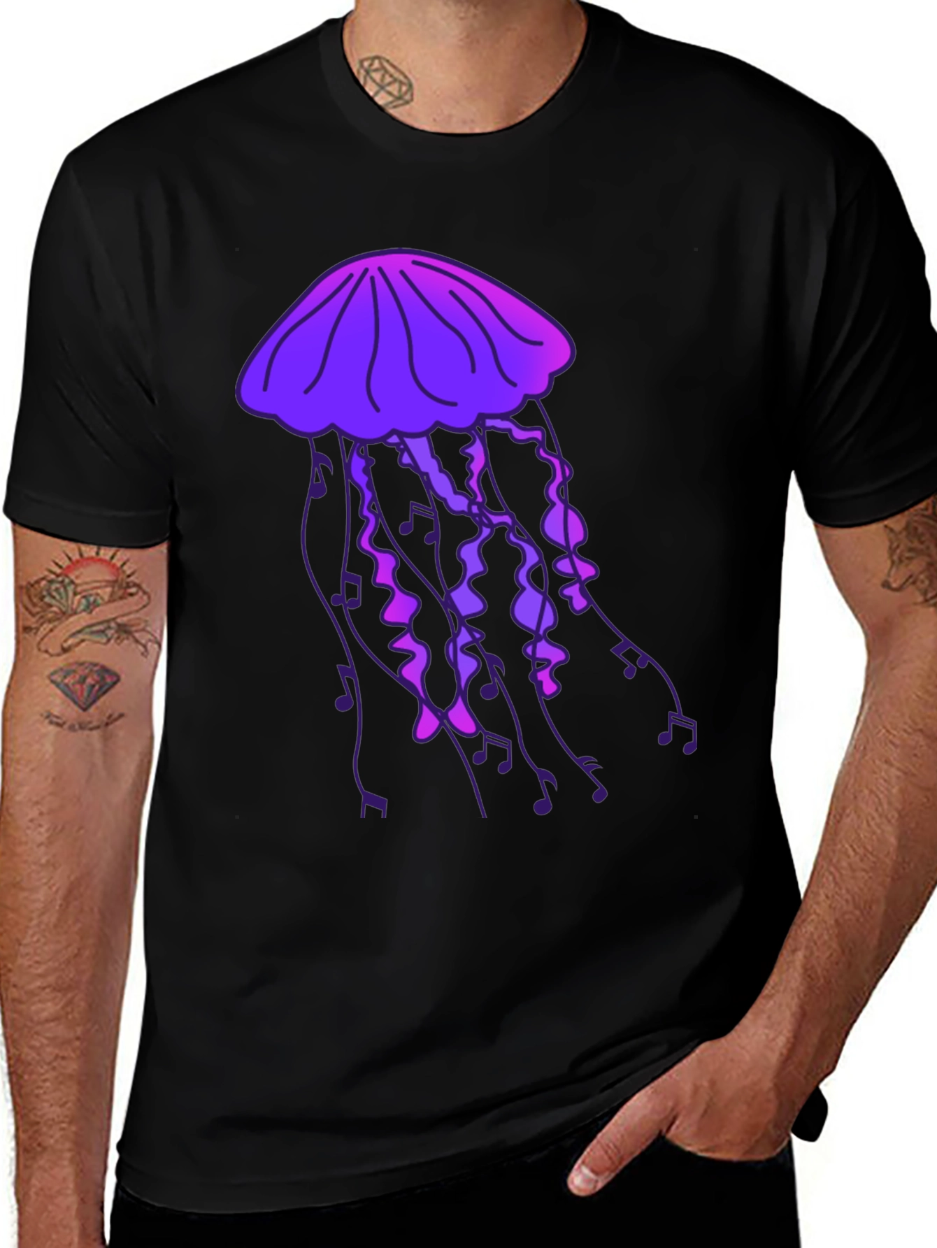 Variant 7 of Musical Jellyfish Graphic Tee