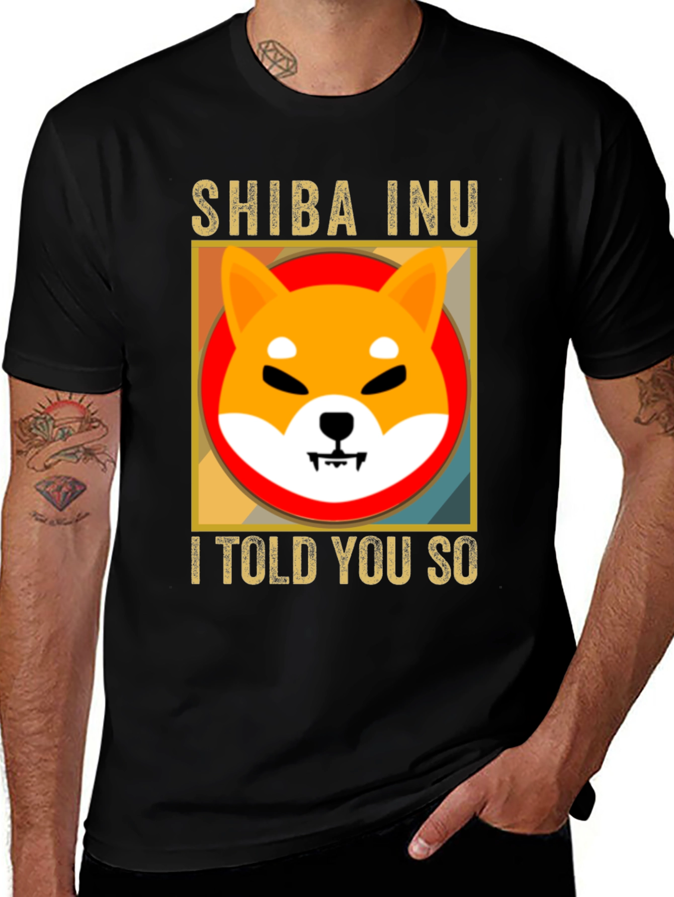 Black Shiba Inu I Told You So Black T-Shirt main image