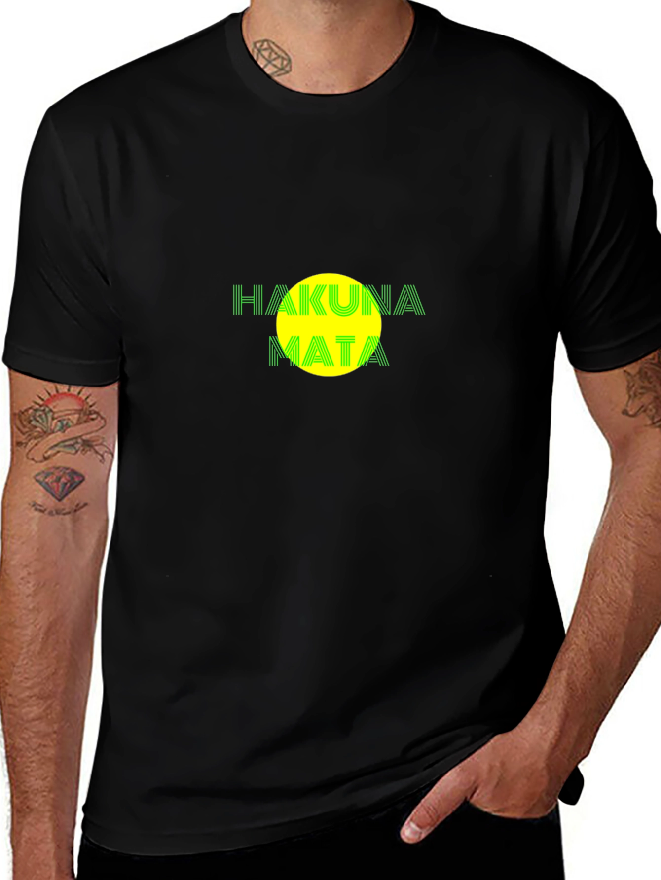 Variant 13 of Hakuna Matata Graphic T-Shirt - Black