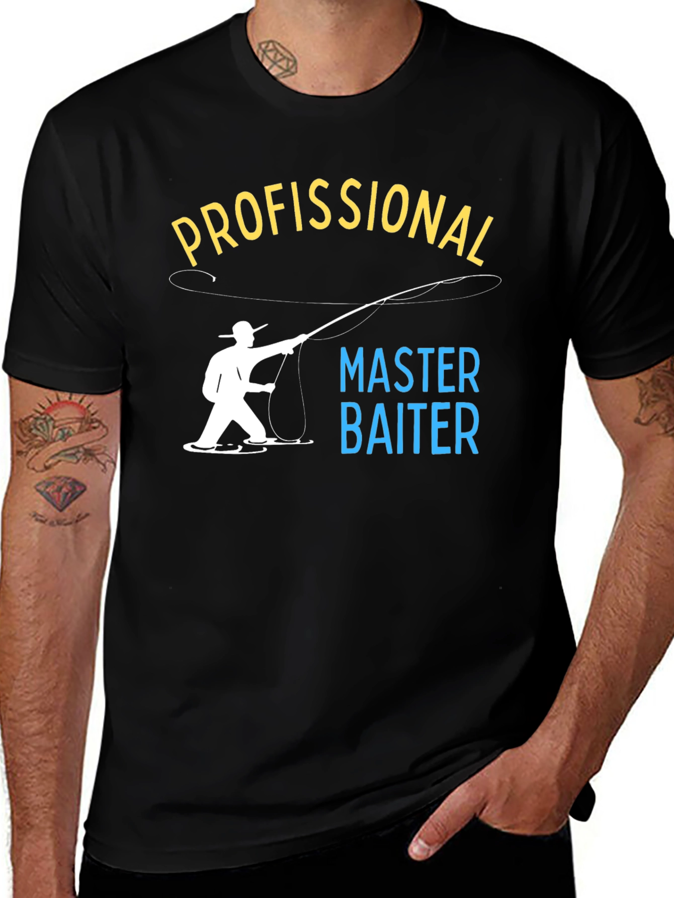 Variant 9 of Profissional Master Baiter T-Shirt Funny Fishing Tee