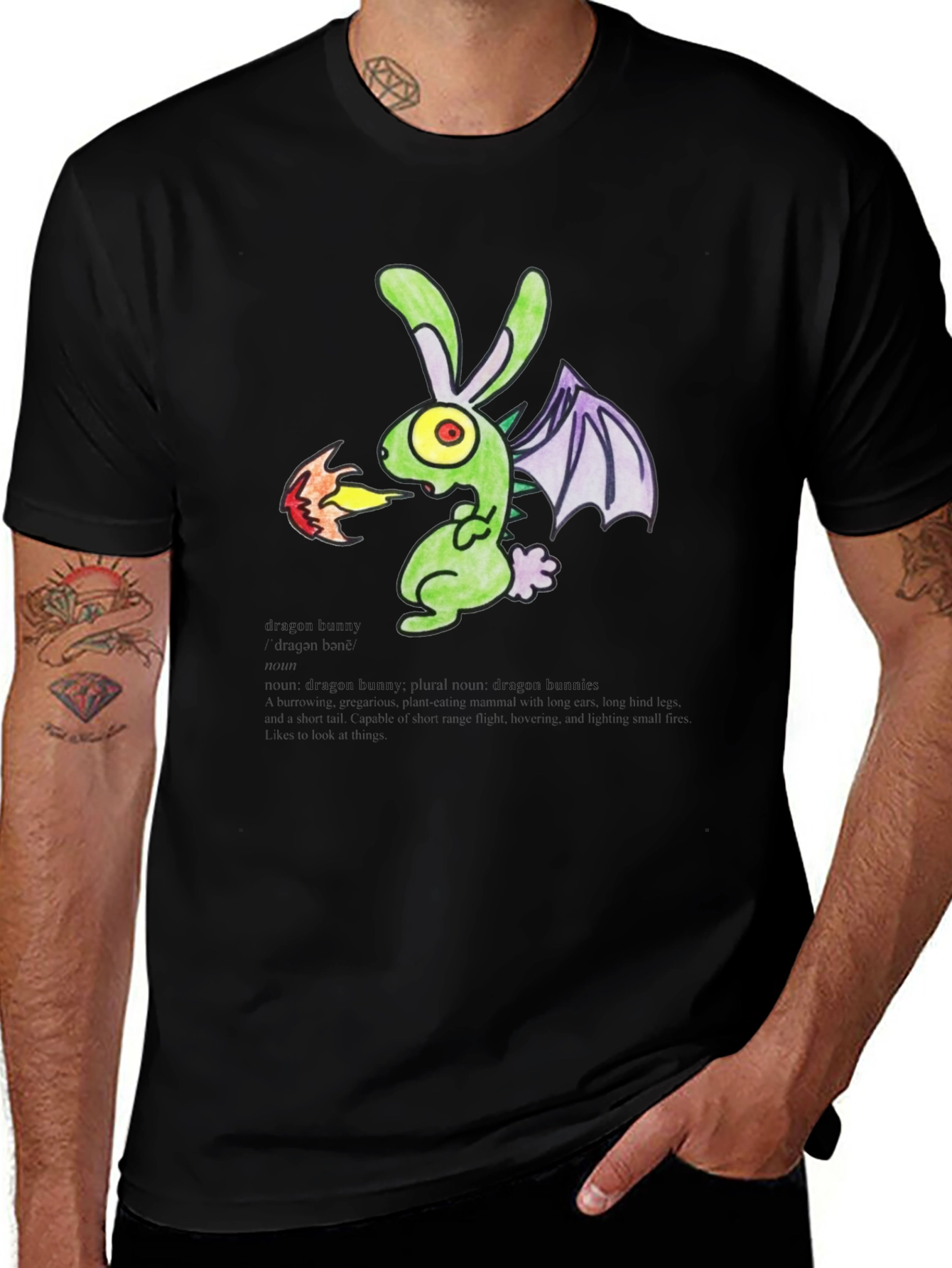 Variant 3 of Dragon Bunny Graphic T-Shirt