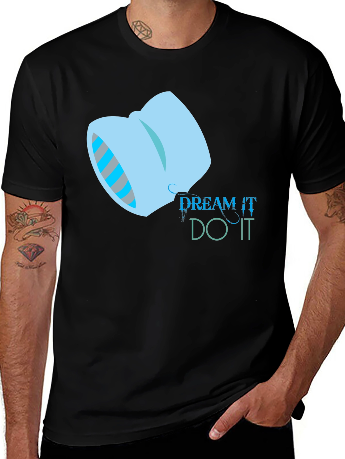 Variant 14 of Dream It Do It Graphic Tee - Motivational Black T-Shirt