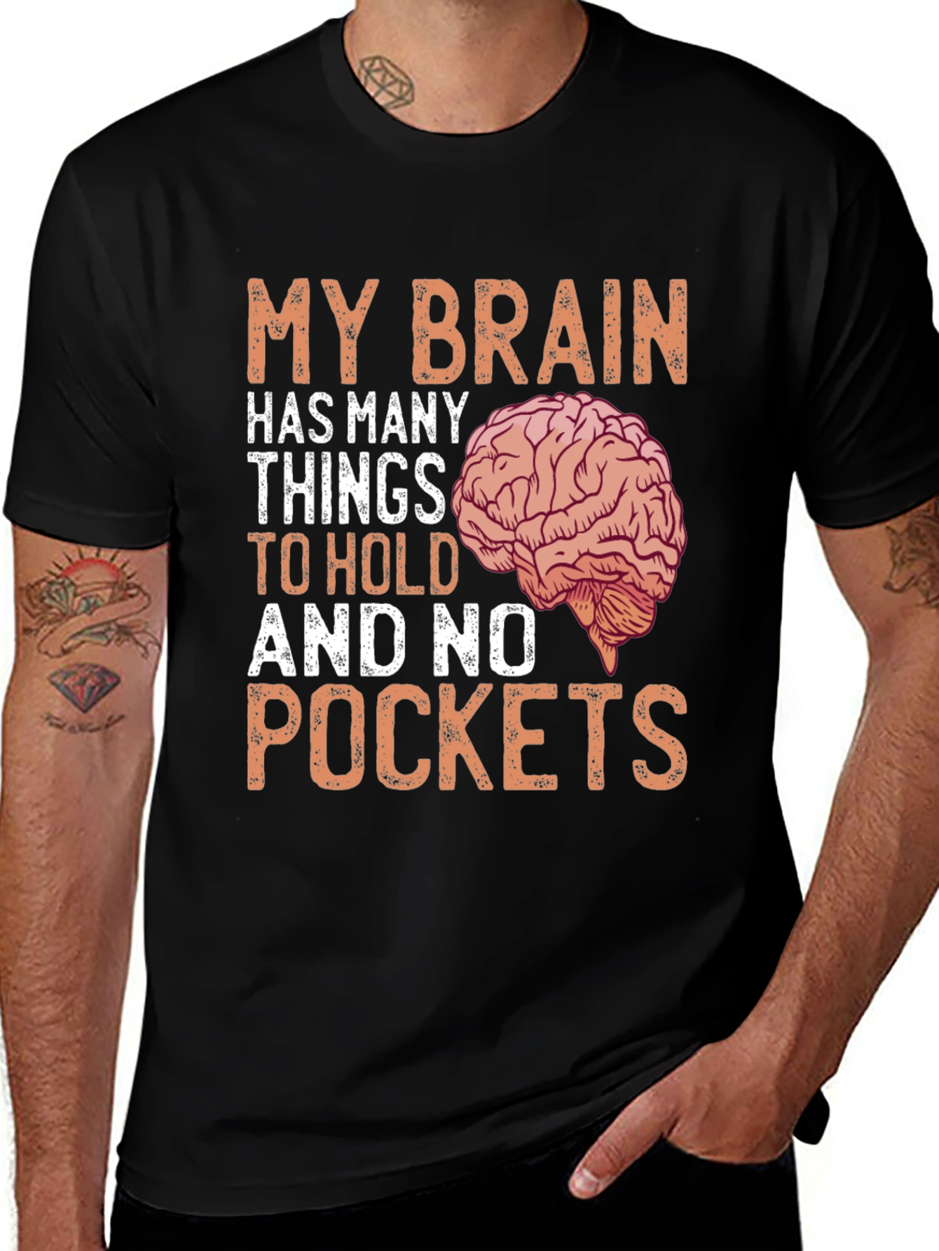 Variant 6 of Brainy Humor T-Shirt - No Pockets, Just Ideas!