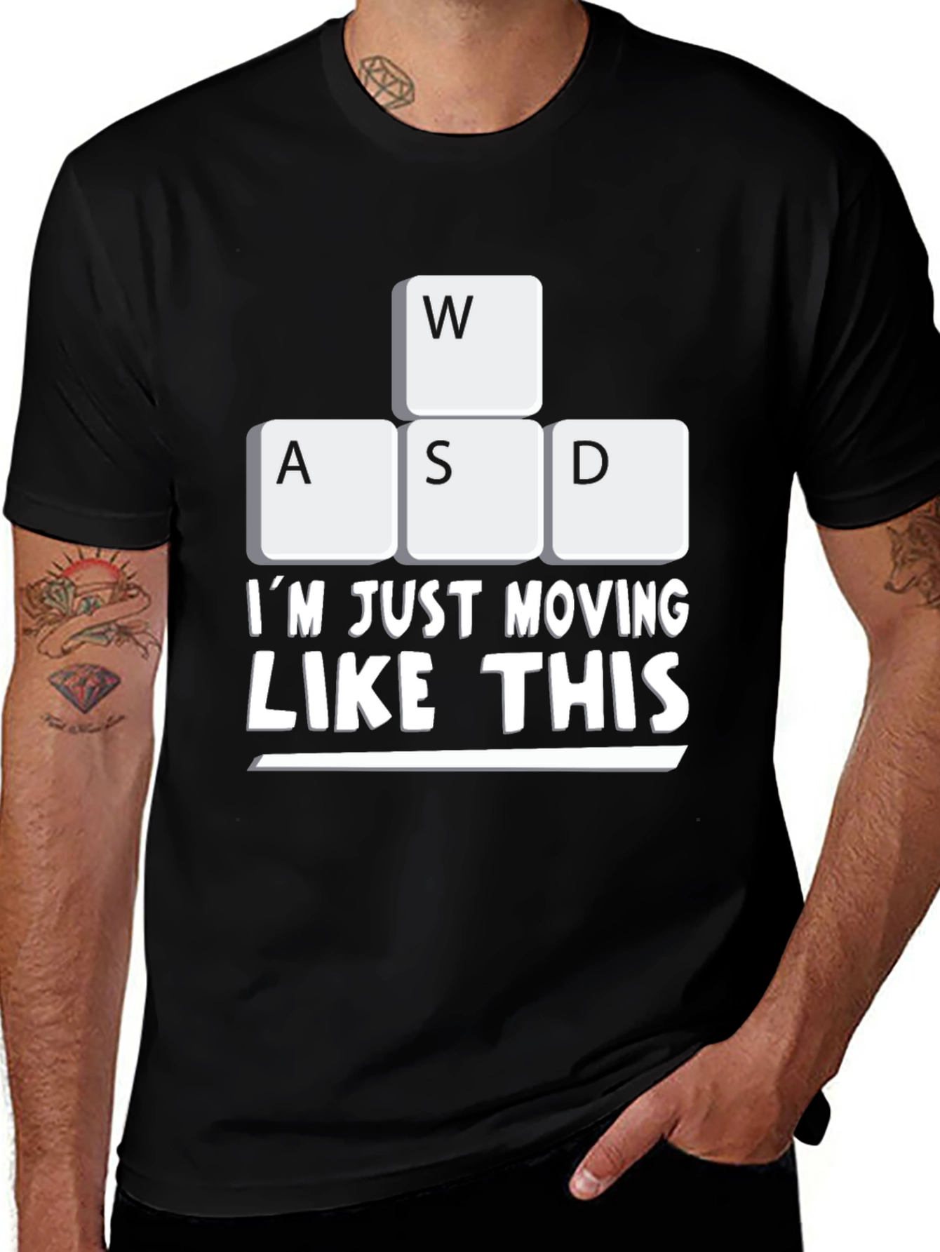 Variant 24 of Gaming Keyboard T-Shirt - WASD Gamer Tee