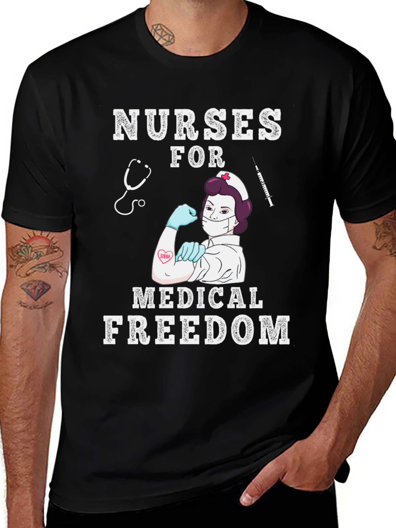 Variant 17 of Nurses for Medical Freedom Graphic Tee