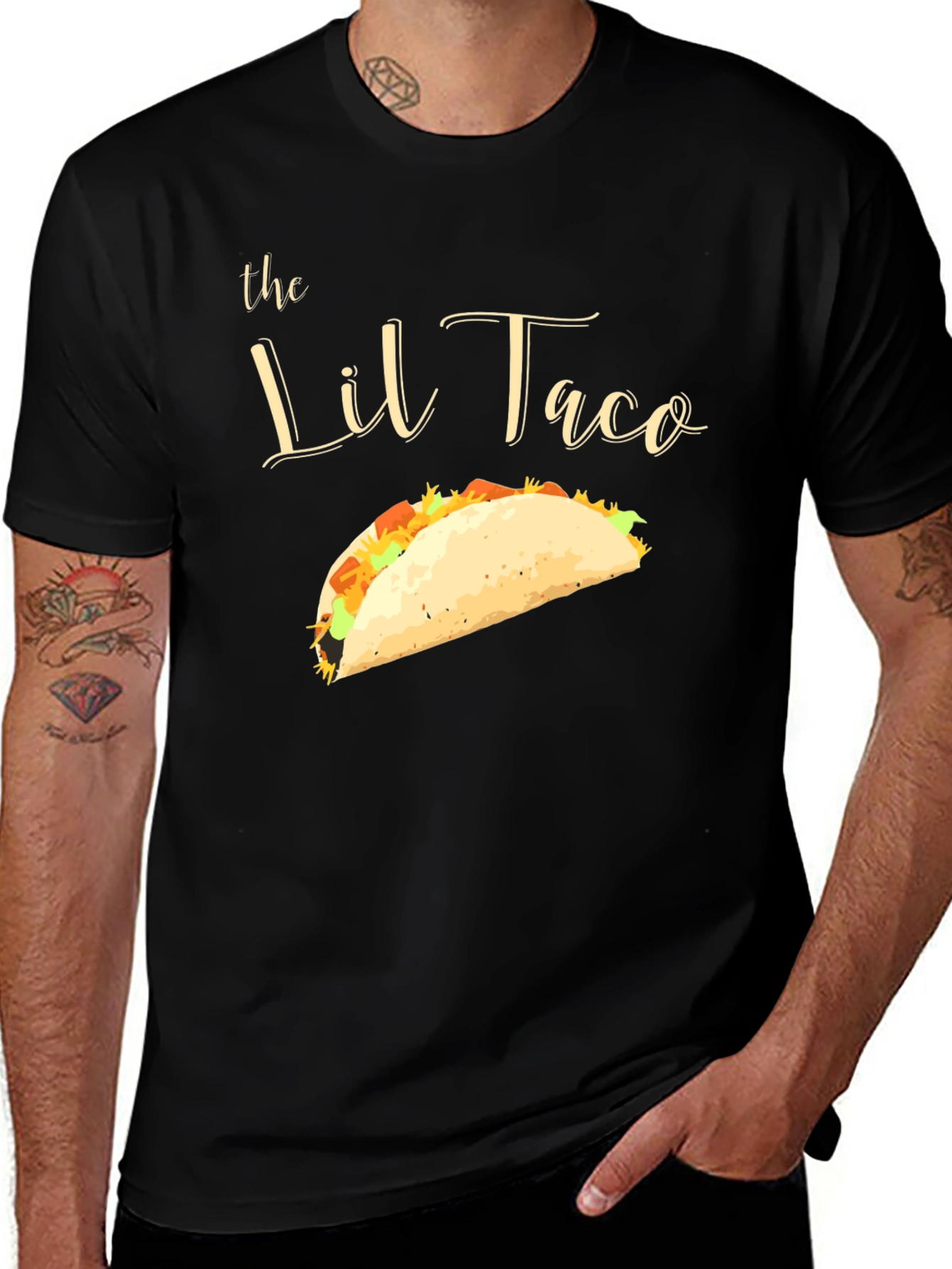 Variant 5 of The Lil Taco Graphic Tee - Black