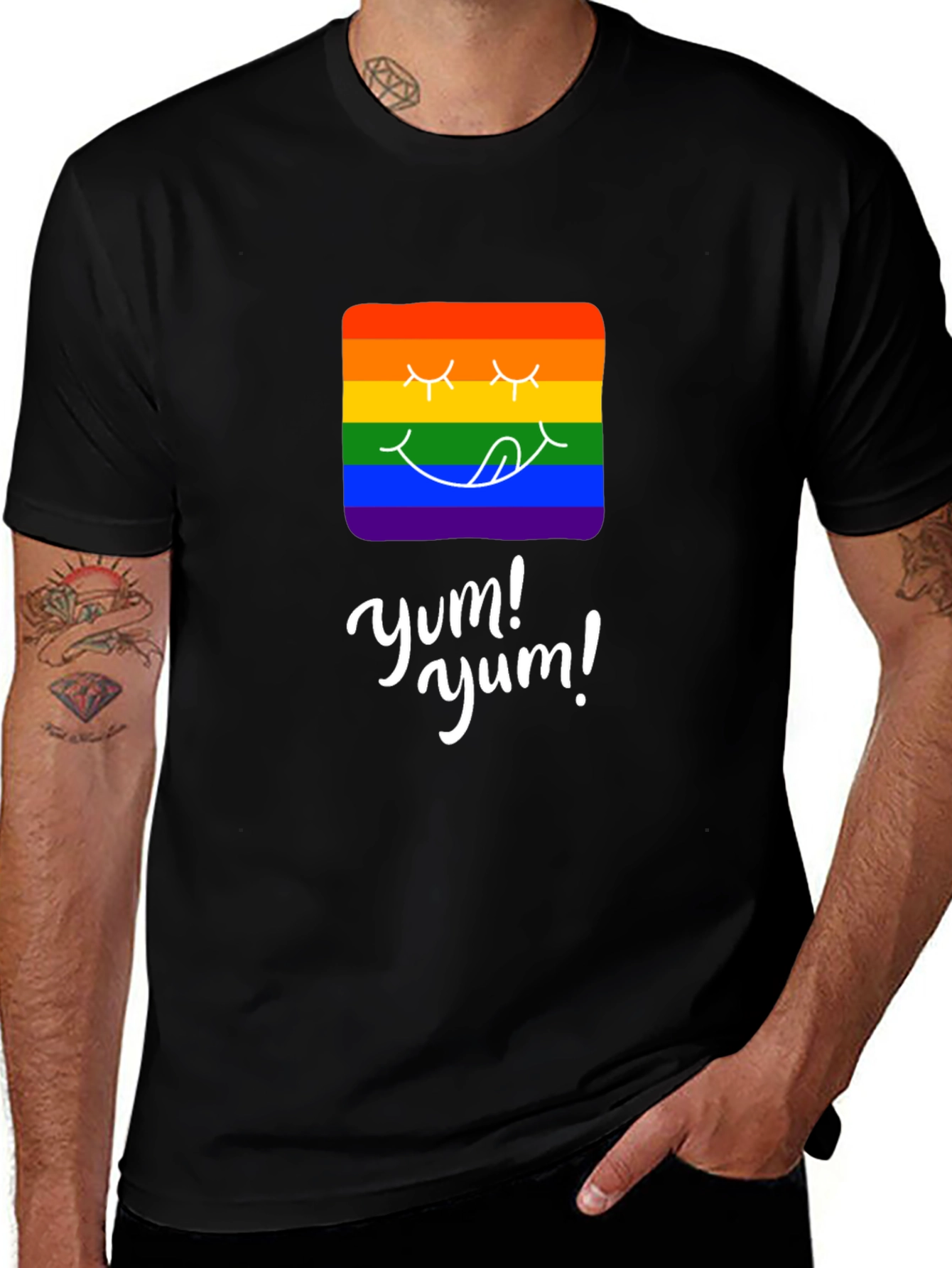 Variant 16 of LGBT Pride Rainbow Yum! T-Shirt