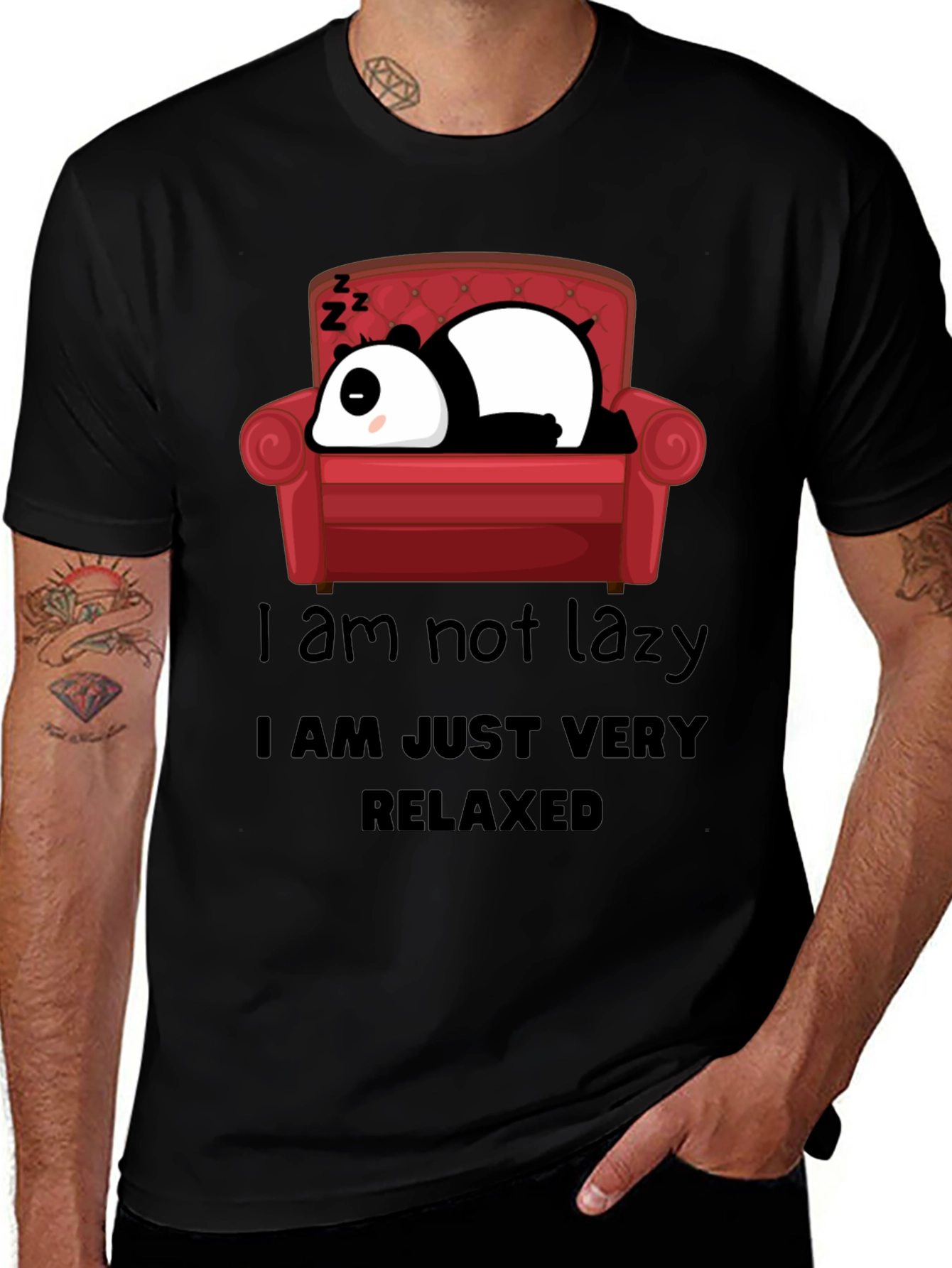 Variant 12 of Lazy Panda Relaxed T-Shirt