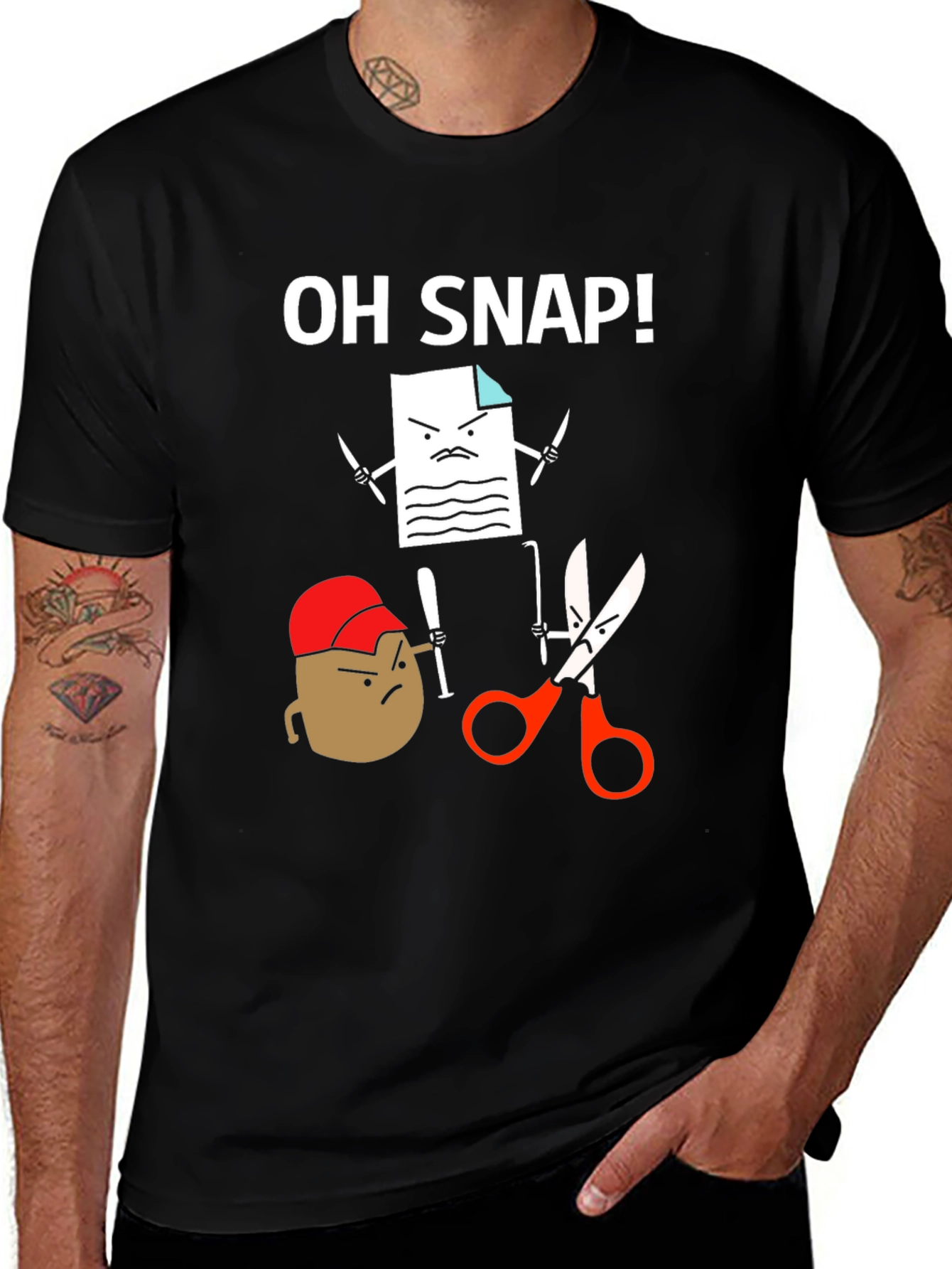 Variant 26 of Oh Snap! Rock Paper Scissors T-Shirt