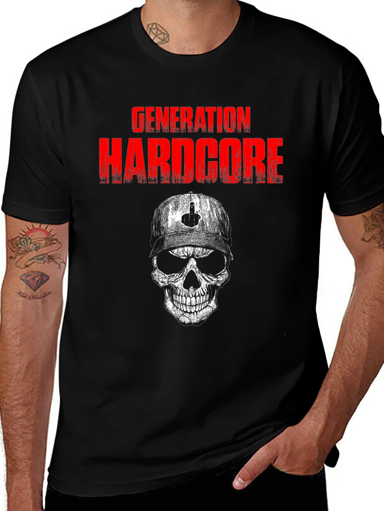 Variant 4 of Generation Hardcore Graphic Tee Skull