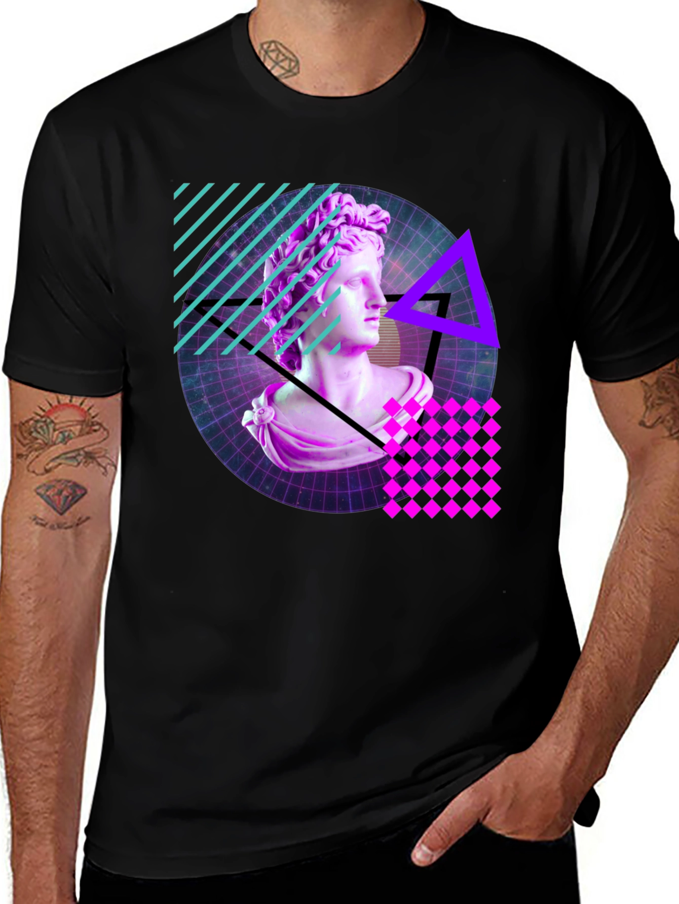 Variant 29 of Vaporwave Aesthetic Bust T-Shirt