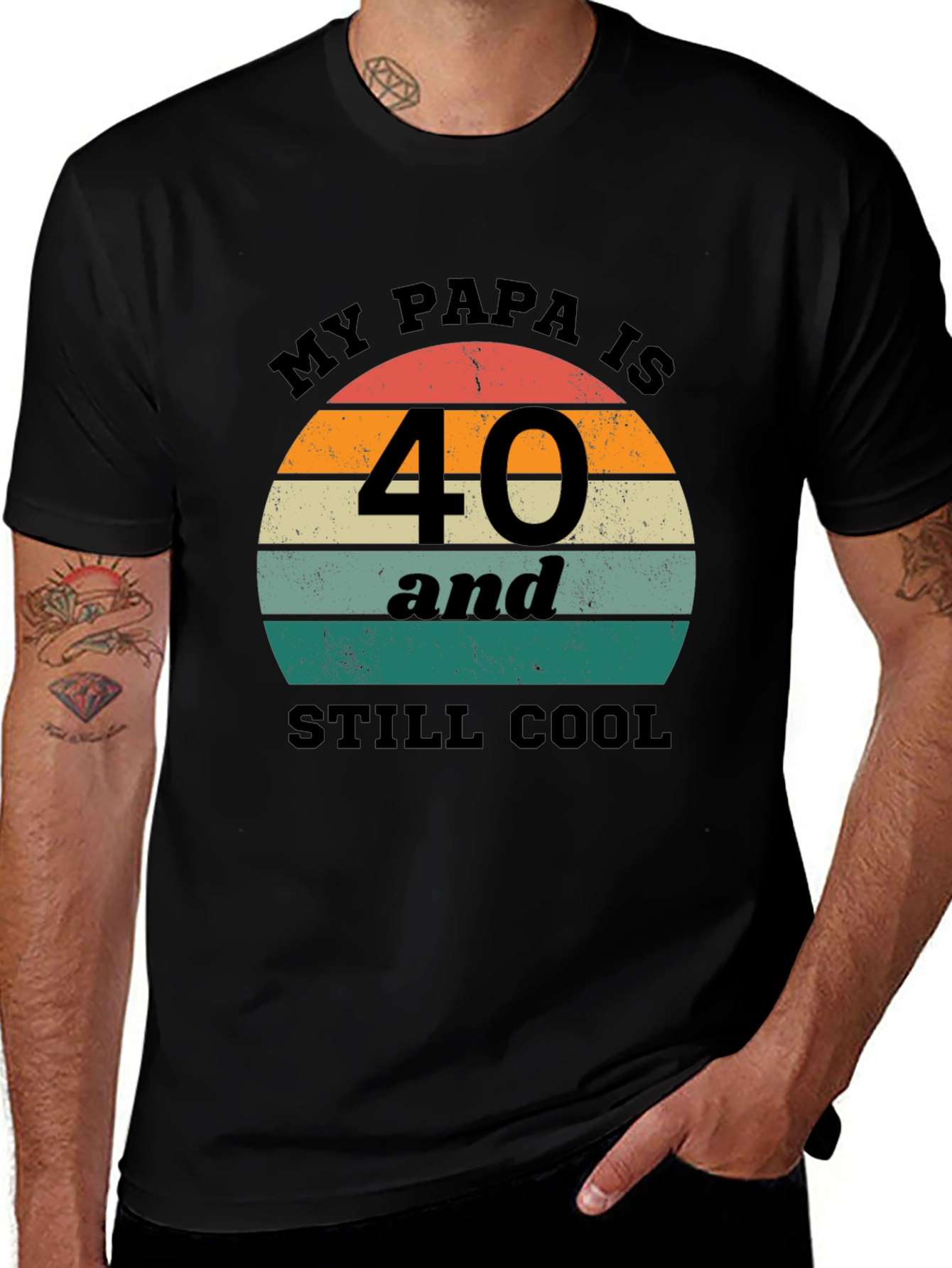 Variant 30 of Funny "My Papa is 40" Birthday T-Shirt