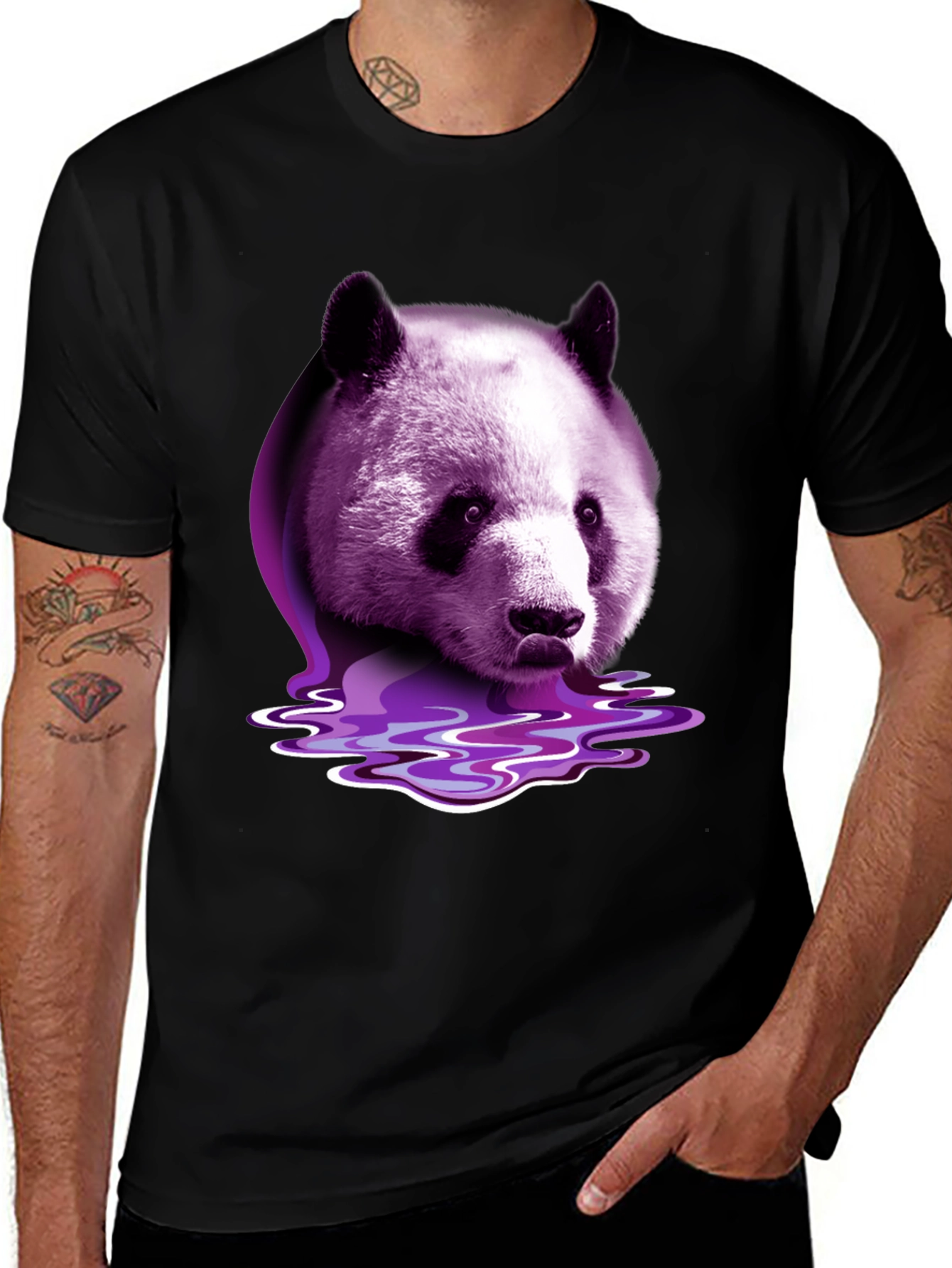 Variant 8 of Purple Panda Graphic T-Shirt