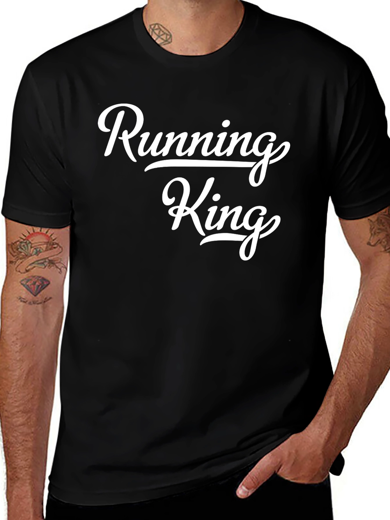 Variant 16 of Running King Black T-Shirt