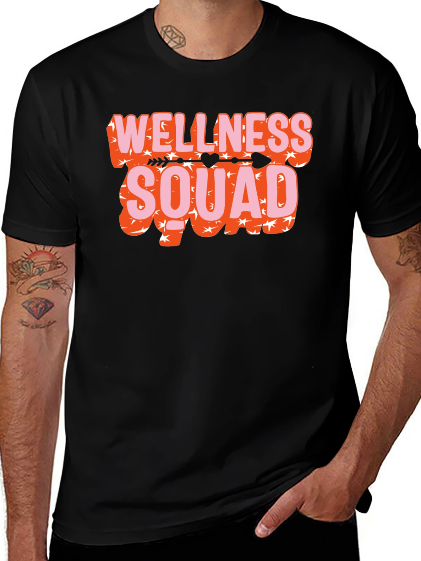 Variant 13 of Wellness Squad Graphic Tee - Black