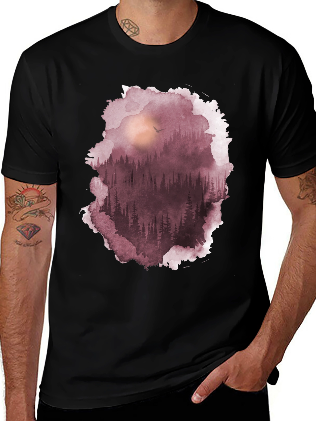 Variant 11 of Watercolor Forest Graphic Tee