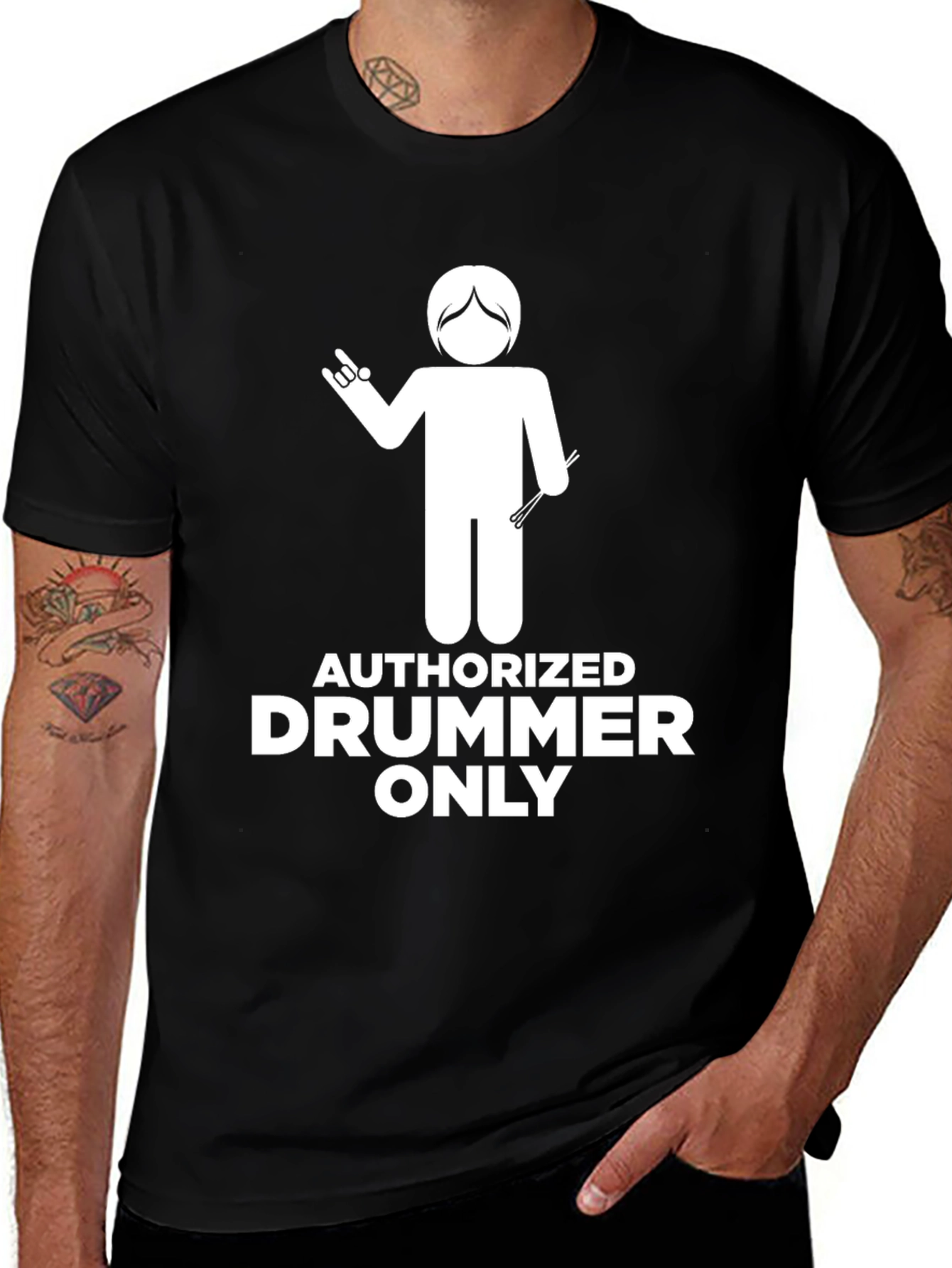 Variant 27 of Authorized Drummer Only Graphic Tee