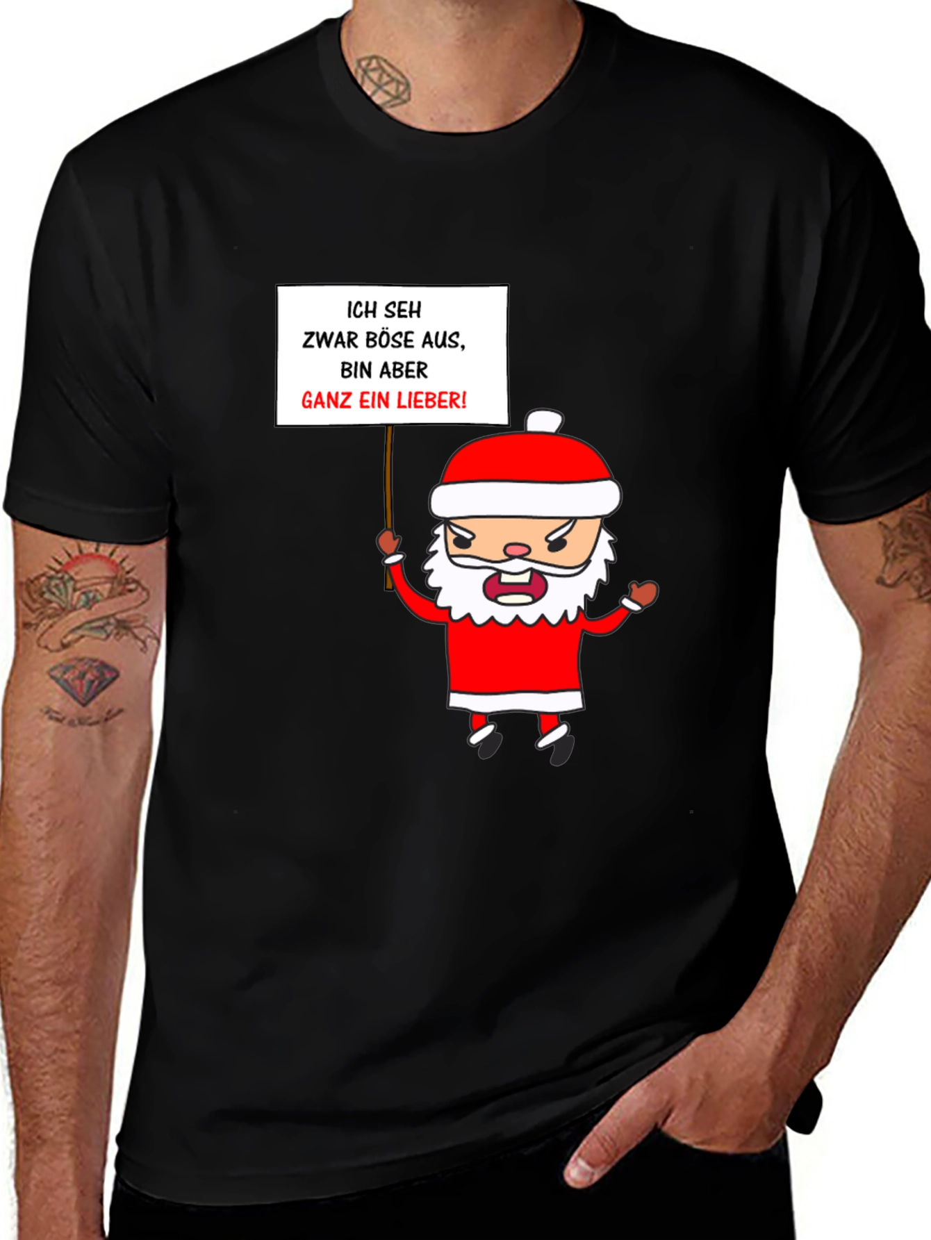 Variant 24 of Funny "Grumpy Santa" Graphic T-Shirt