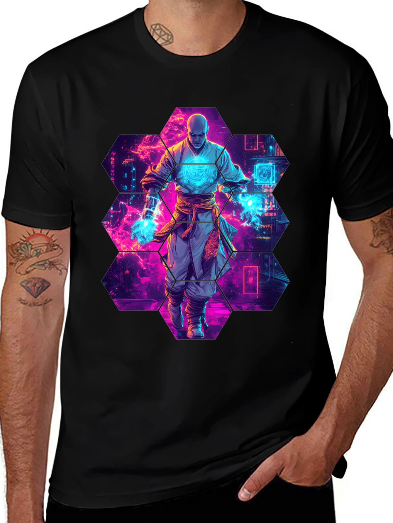 Variant 16 of Cyberpunk Monk Graphic T-Shirt