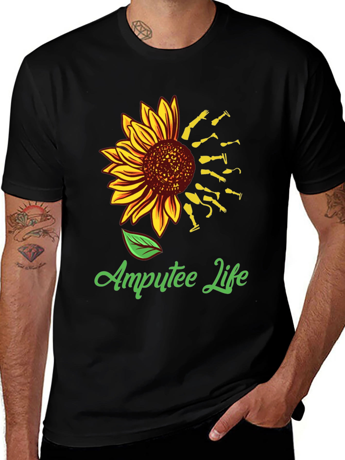 Amputee Life Sunflower Graphic Tee