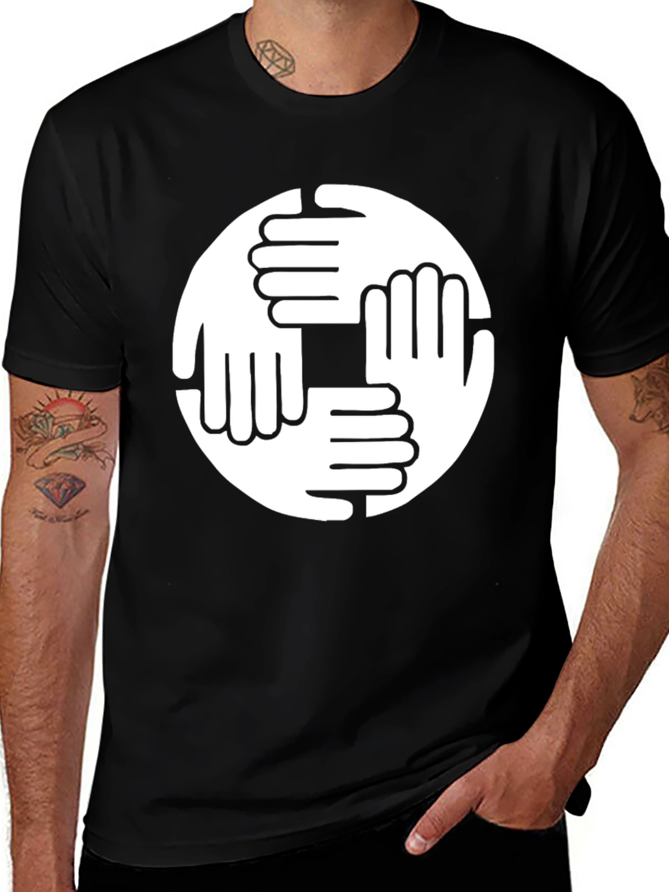Unity Hands Graphic Tee - Black