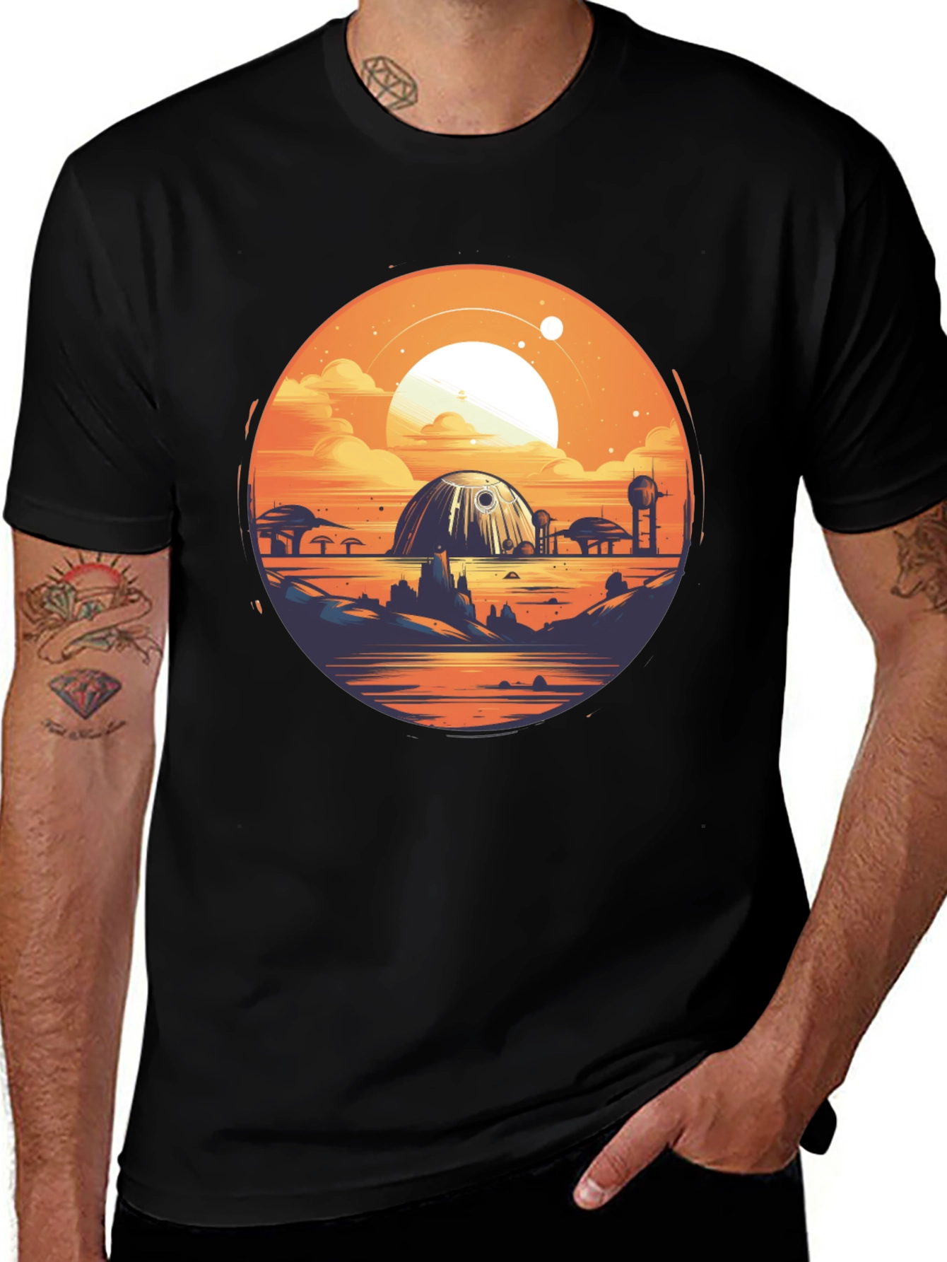 Variant 19 of Retro Sci-Fi Landscape Tee