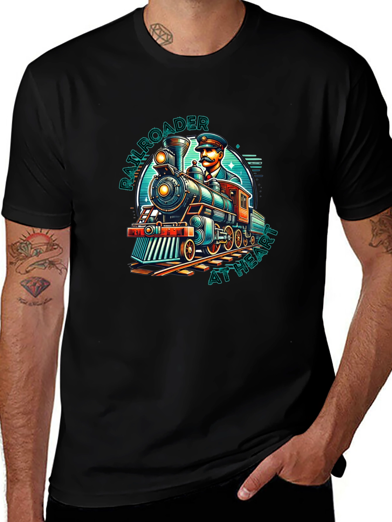 Variant 26 of Railroader At Heart Graphic Tee
