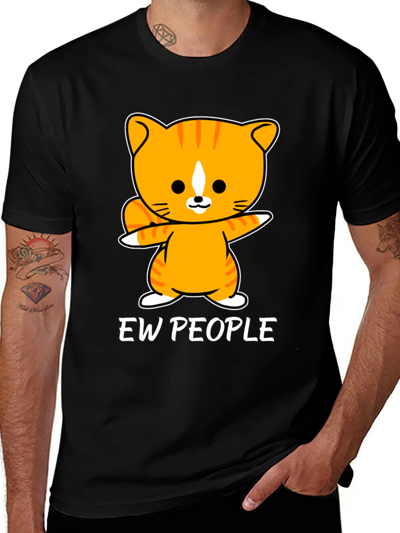 Variant 23 of Ew People Cat Graphic Tee - Funny T-Shirt