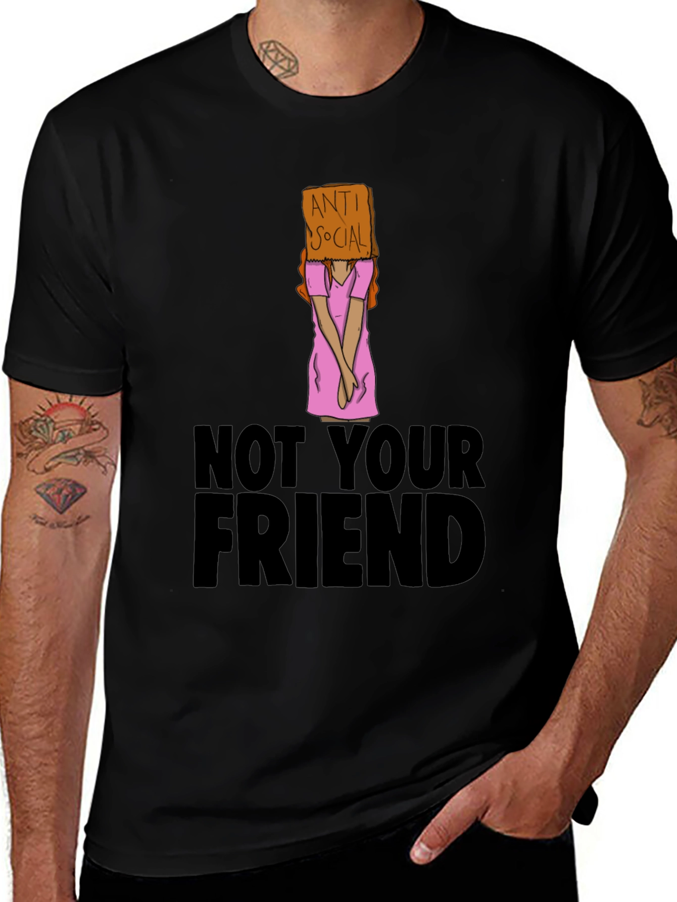 Variant 14 of Anti Social T-Shirt - Not Your Friend Graphic Tee