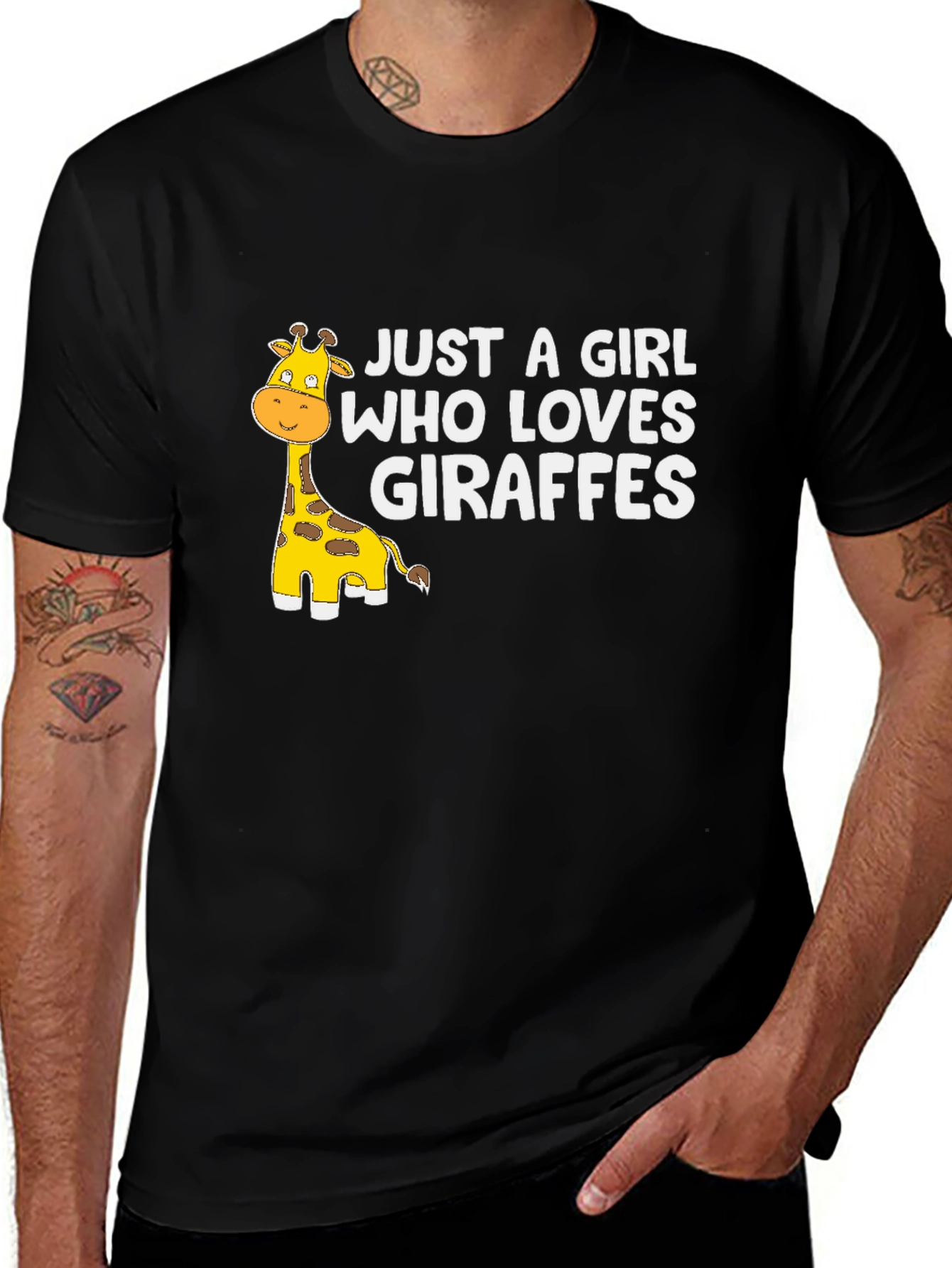 Variant 19 of Giraffe Lover T-Shirt - "Just A Girl Who Loves Giraffes"