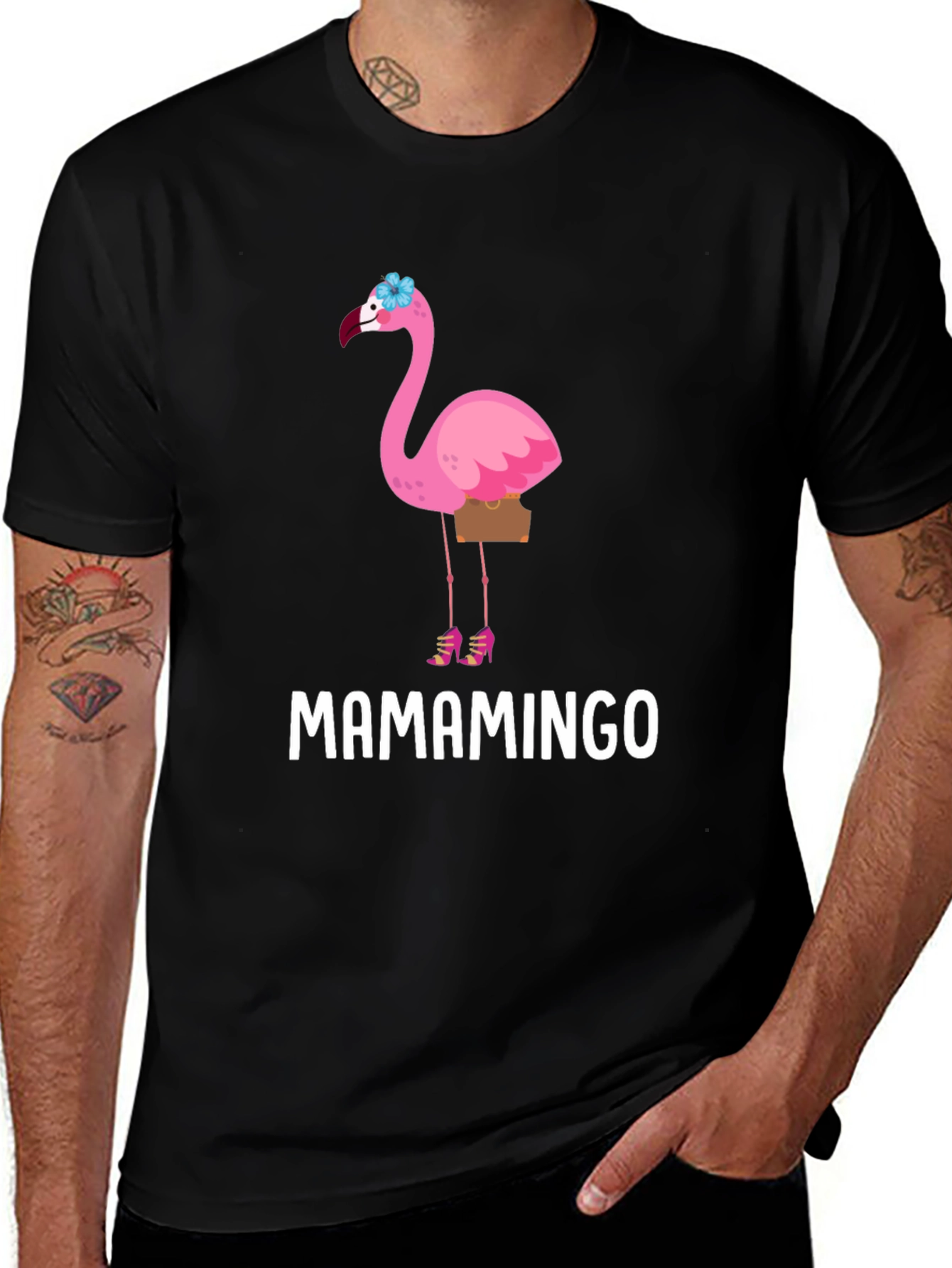 Variant 16 of Mamamingo T-Shirt - Flamingo Graphic Tee