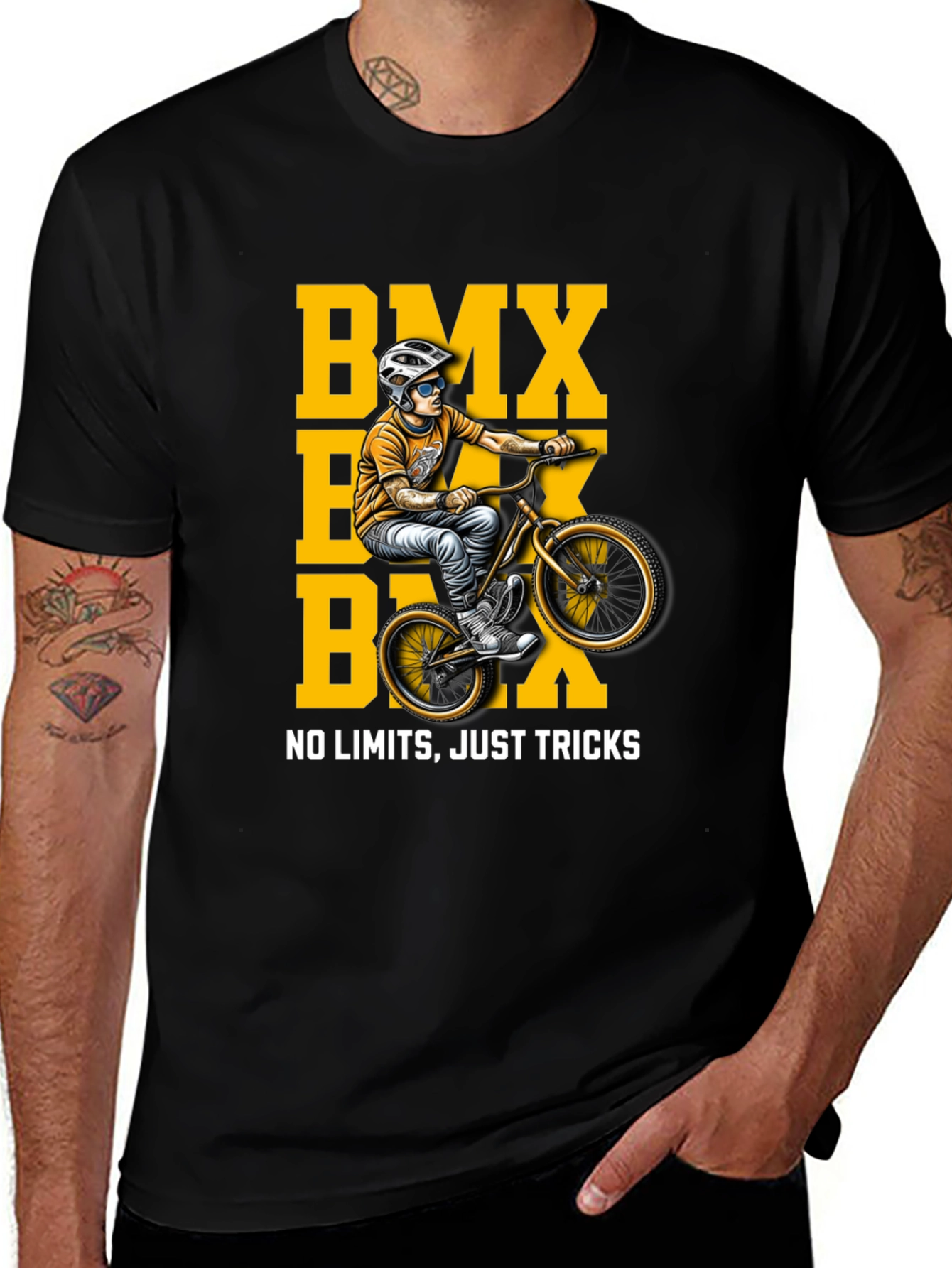 BMX Rider Graphic T-Shirt - No Limits, Just Tricks