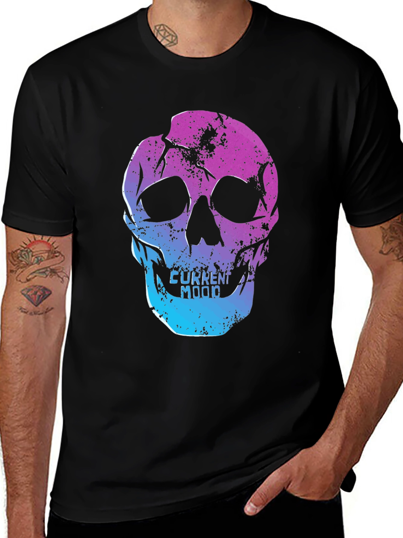 Variant 19 of Skull Graphic T-Shirt - Current Mood