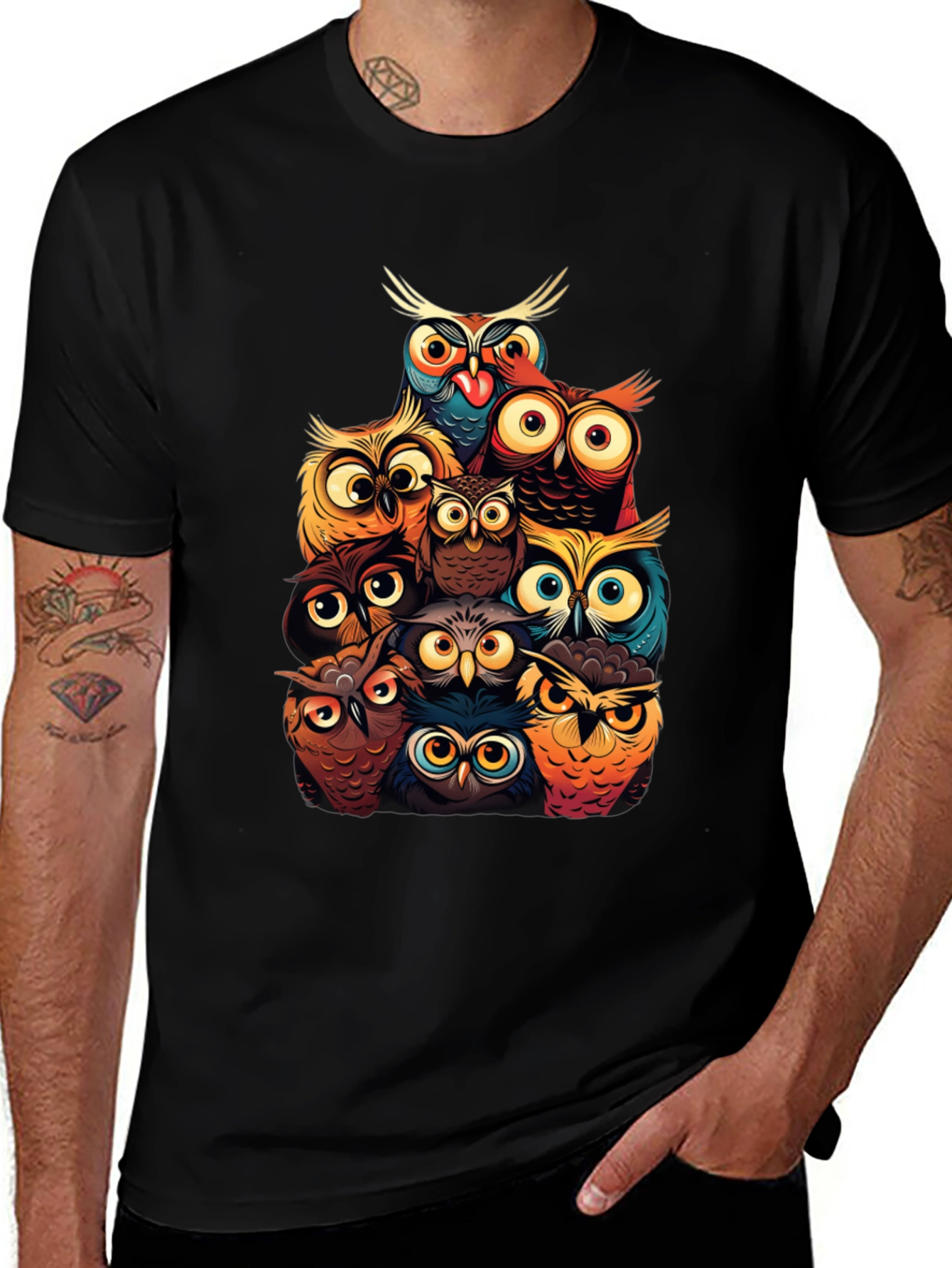 Whimsical Owl T-Shirt - Unique Bird Lover Tee