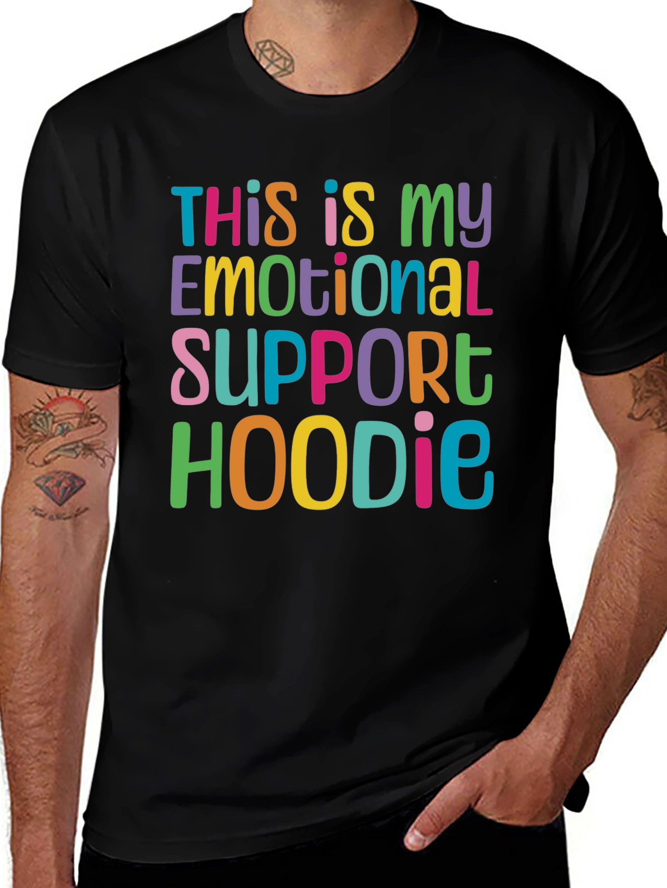 Variant 8 of Emotional Support Hoodie Graphic T-Shirt