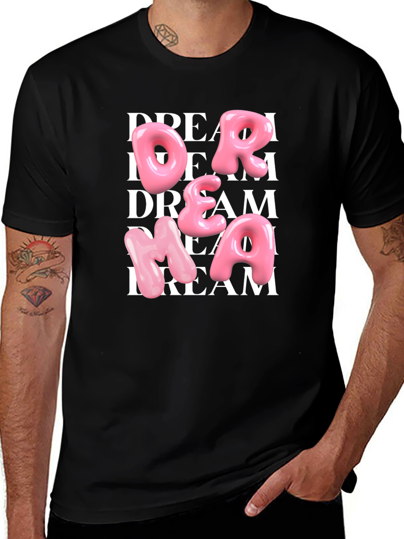 Variant 19 of Dream Cream Black Graphic T-Shirt