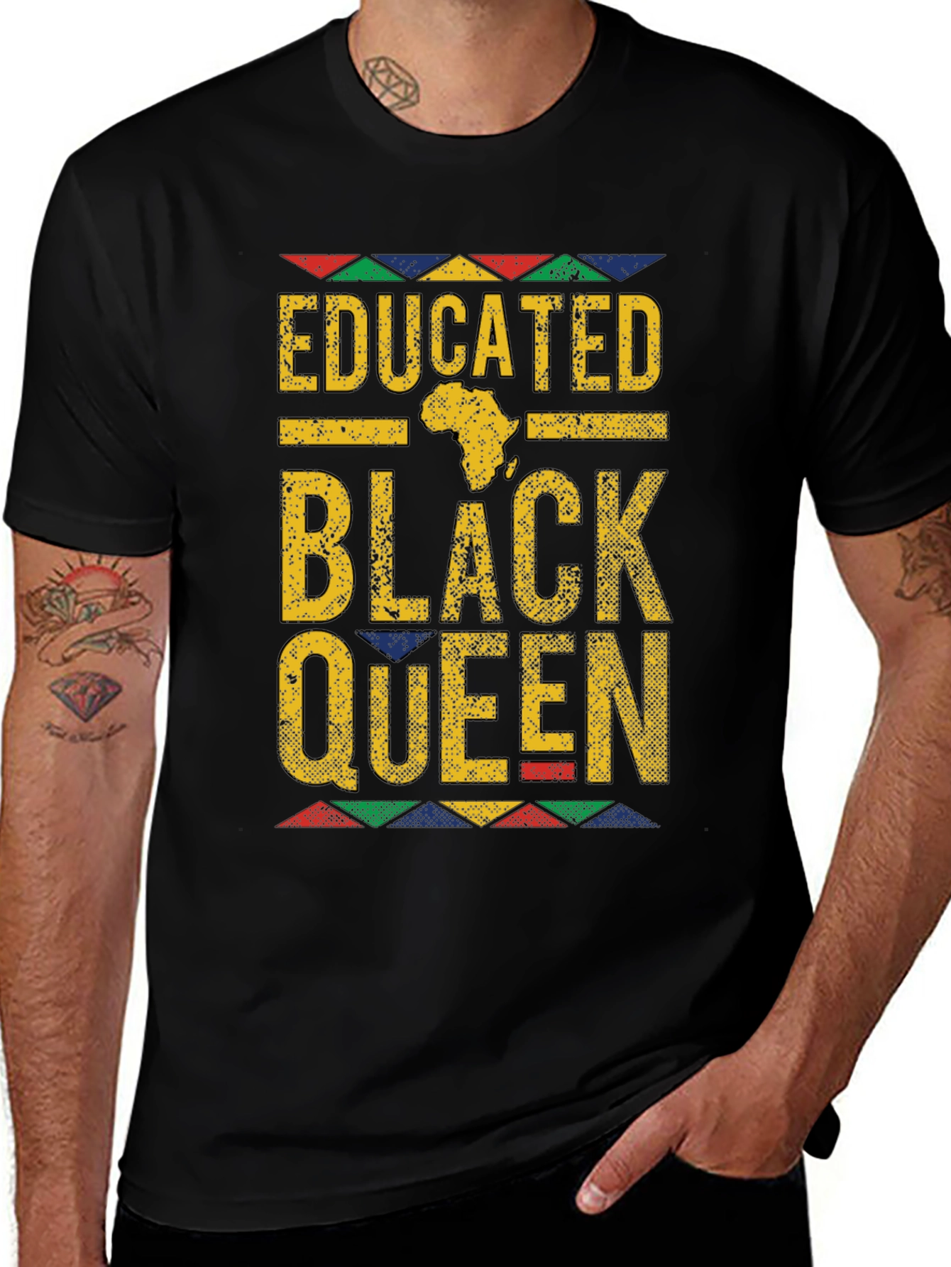 Educated Black Queen T-Shirt - Empowering Apparel