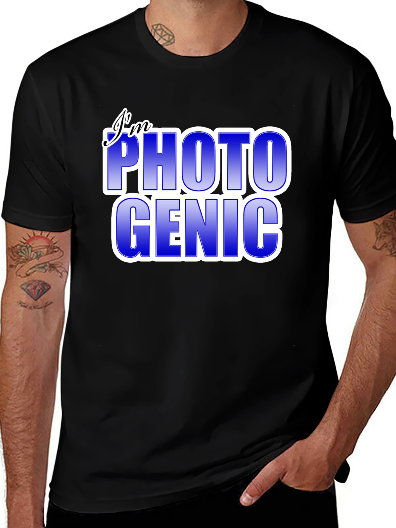 Variant 10 of I'm Photogenic Black T-Shirt
