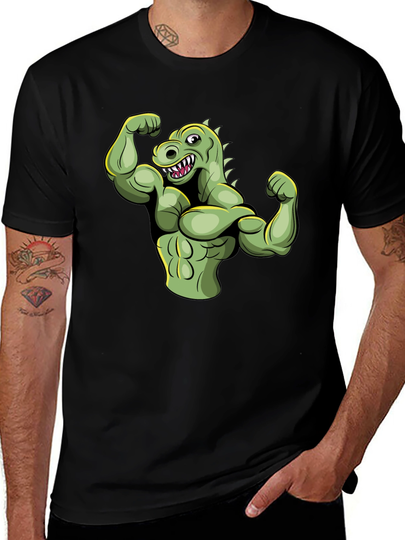 Variant 19 of Muscle Dinosaur Graphic T-Shirt