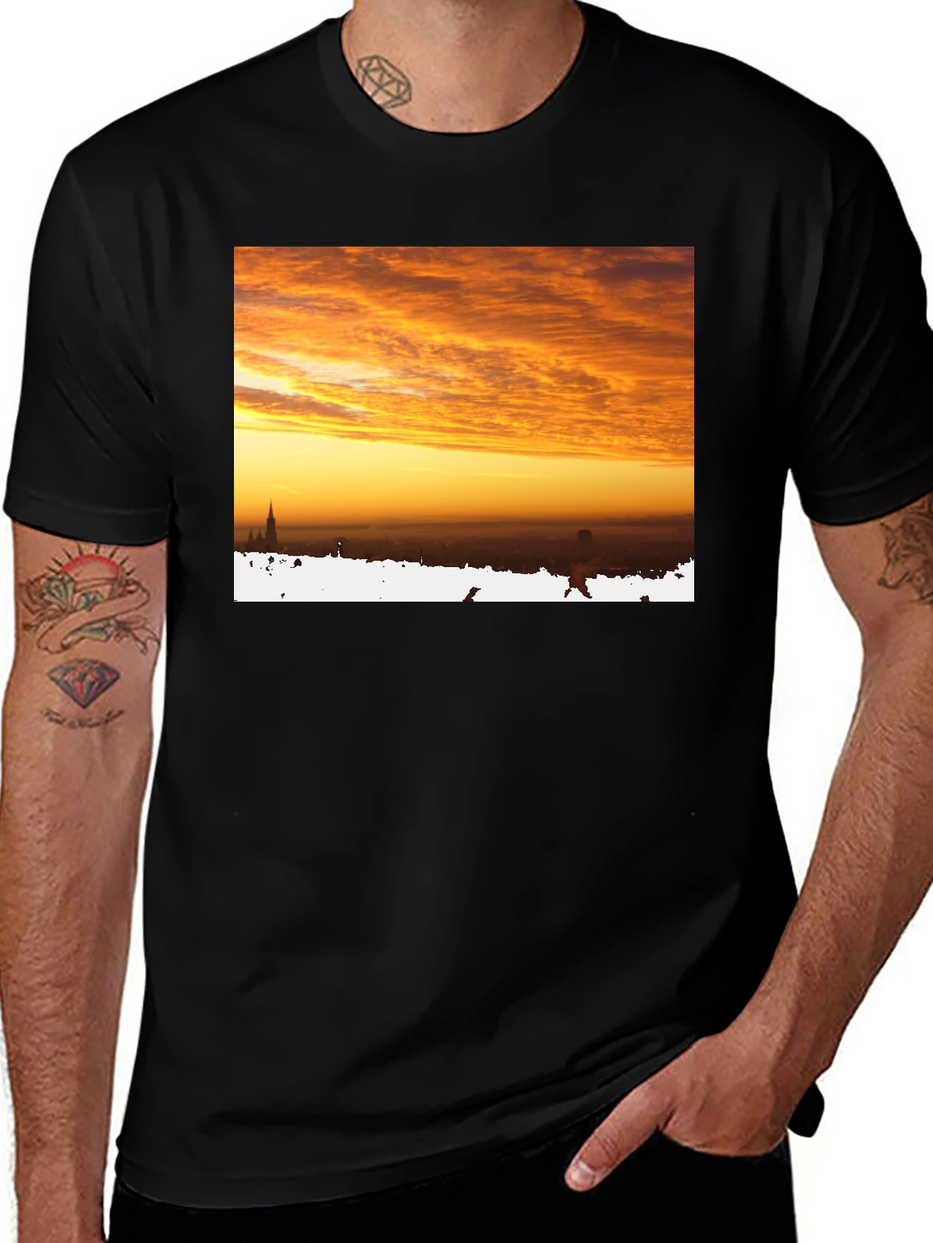 Variant 27 of Sunrise Cityscape Graphic Tee