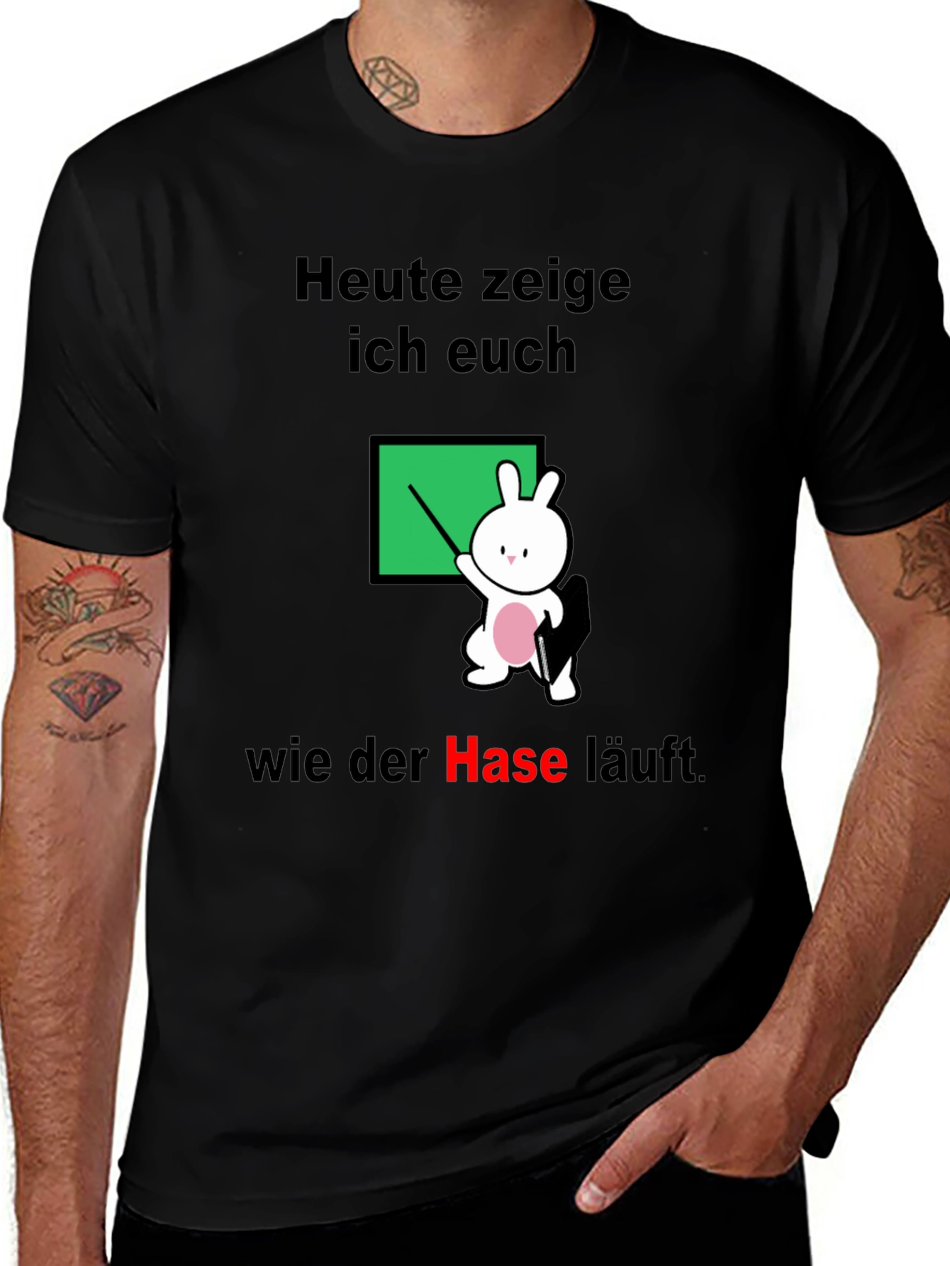Variant 19 of Funny German Saying T-Shirt "Hase"