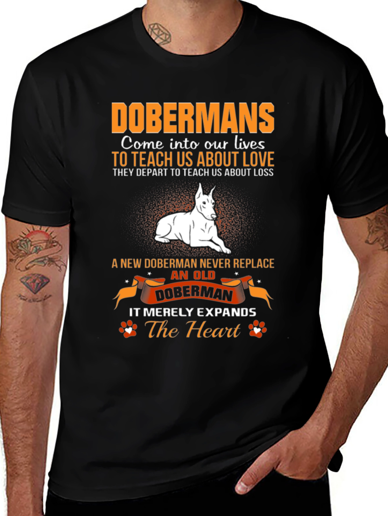 Variant 12 of Dobermans Teach Us About Love T-Shirt