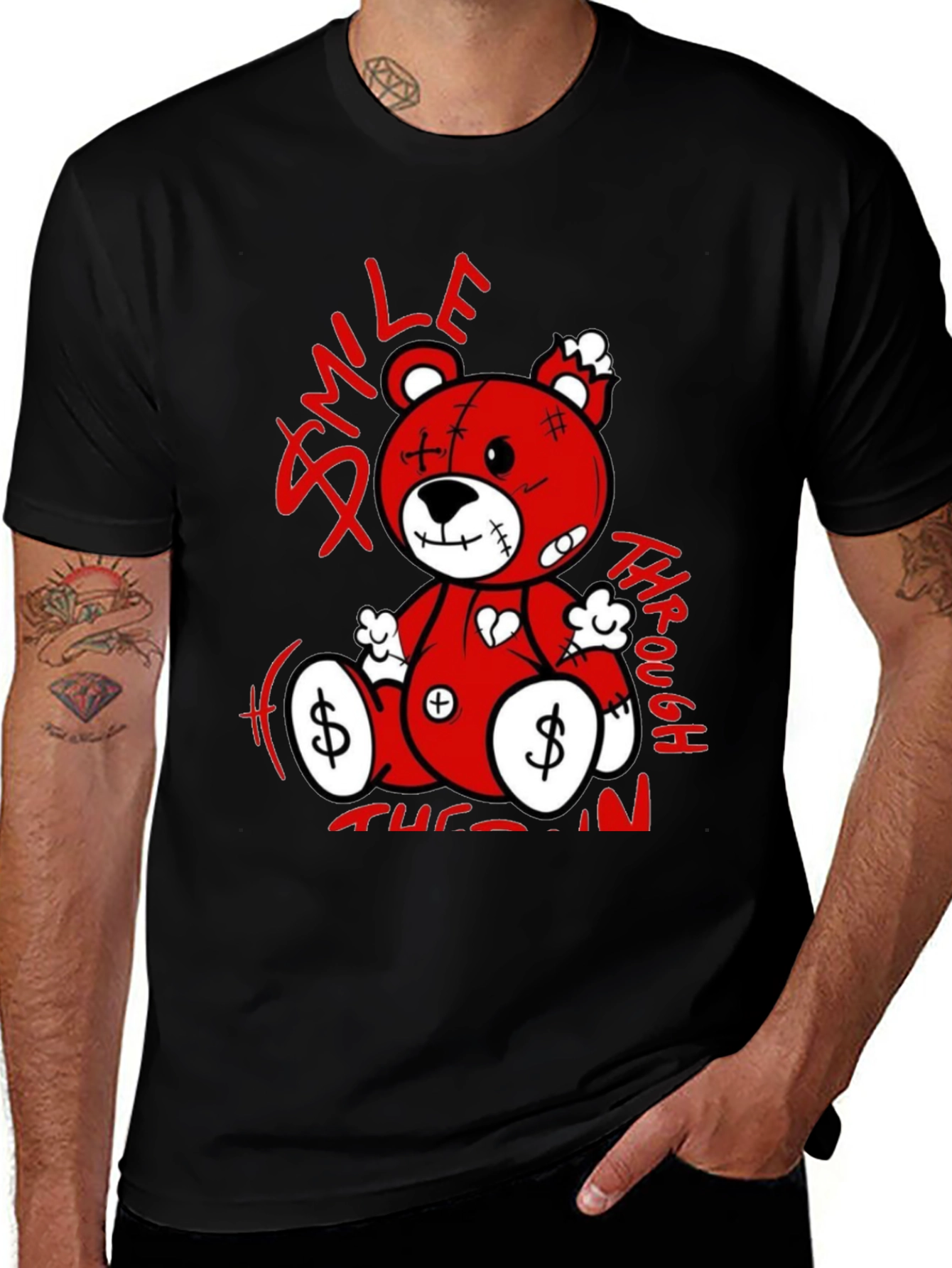 Variant 3 of Smile Through the Pain Bear T-Shirt