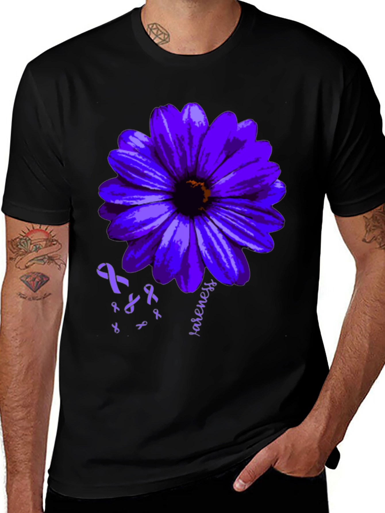 Variant 8 of Purple Flower Awareness T-Shirt