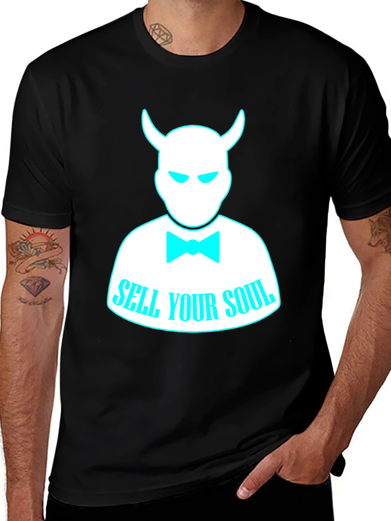 Variant 24 of Sell Your Soul Tee - Devilish Bowtie Graphic T-Shirt