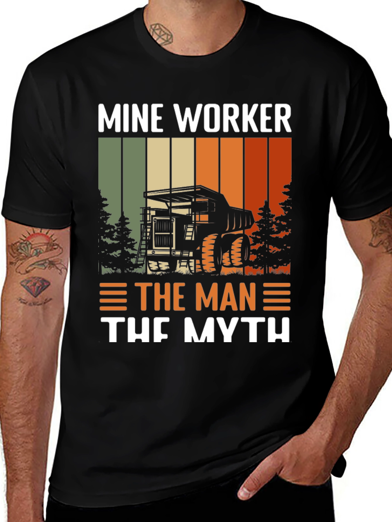 Variant 28 of Mine Worker, The Man, The Myth Graphic Tee